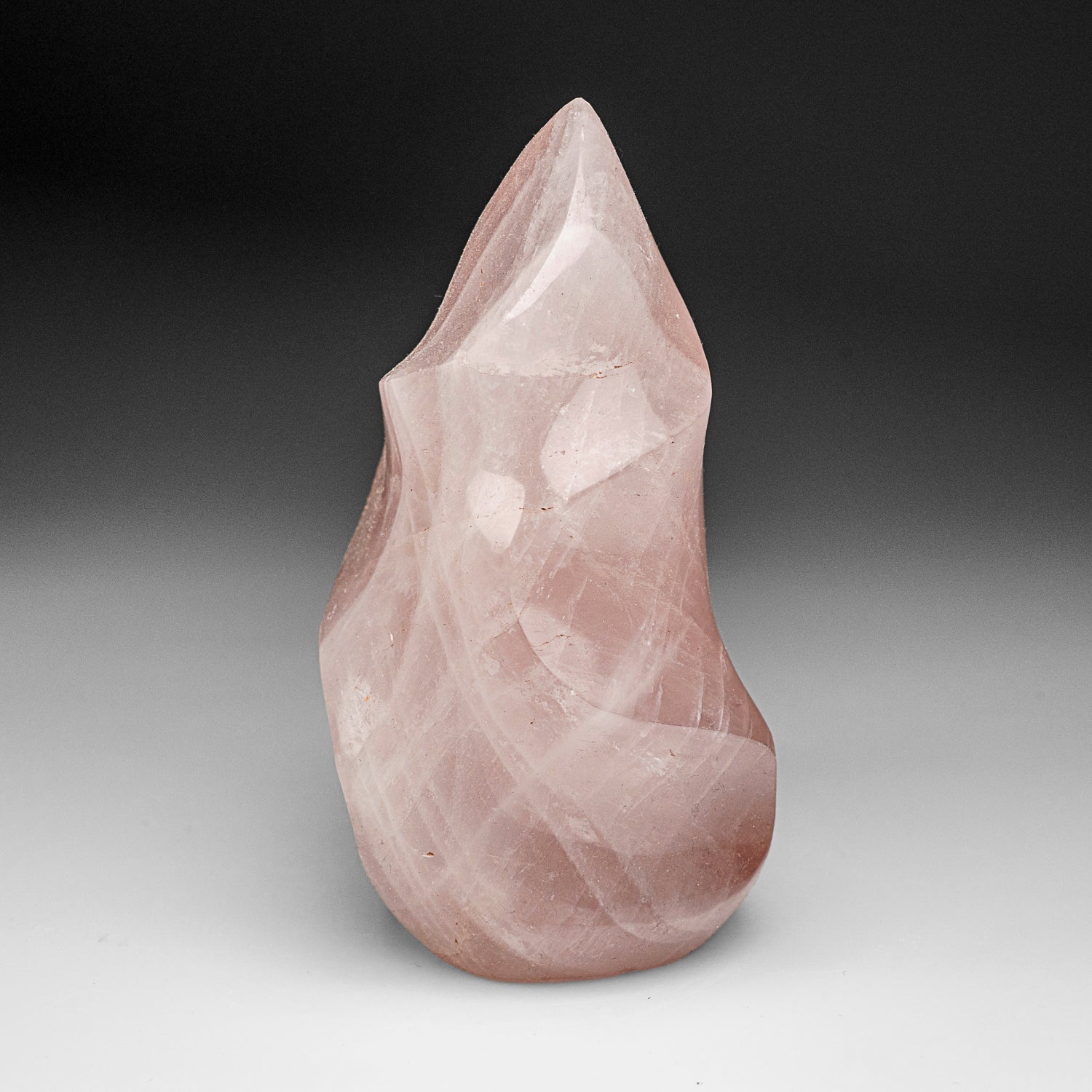 Polished Rose Quartz Flame Freeform From Brazil (1.1 lbs)