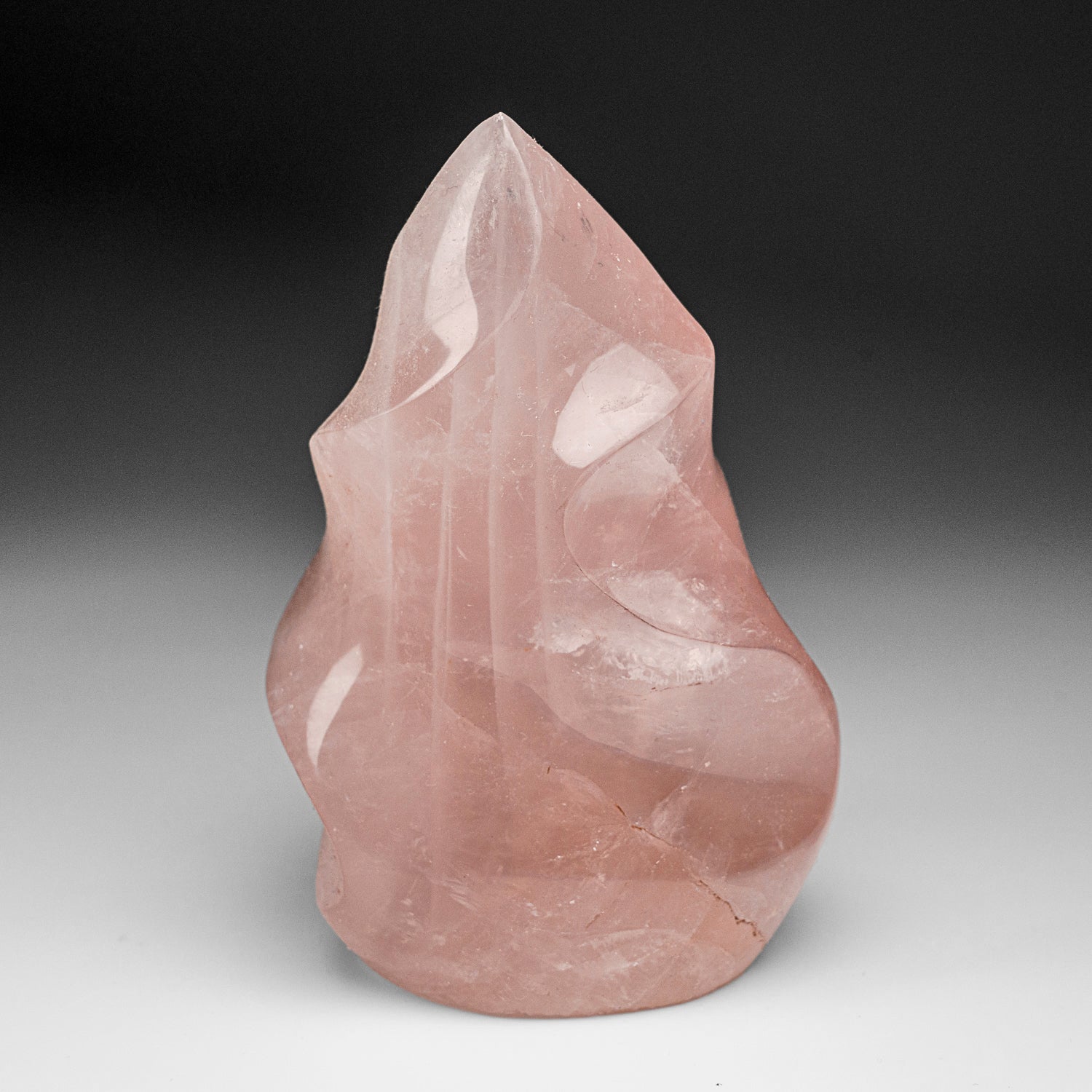 Polished Rose Quartz Flame Freeform From Brazil (1.1 lbs)