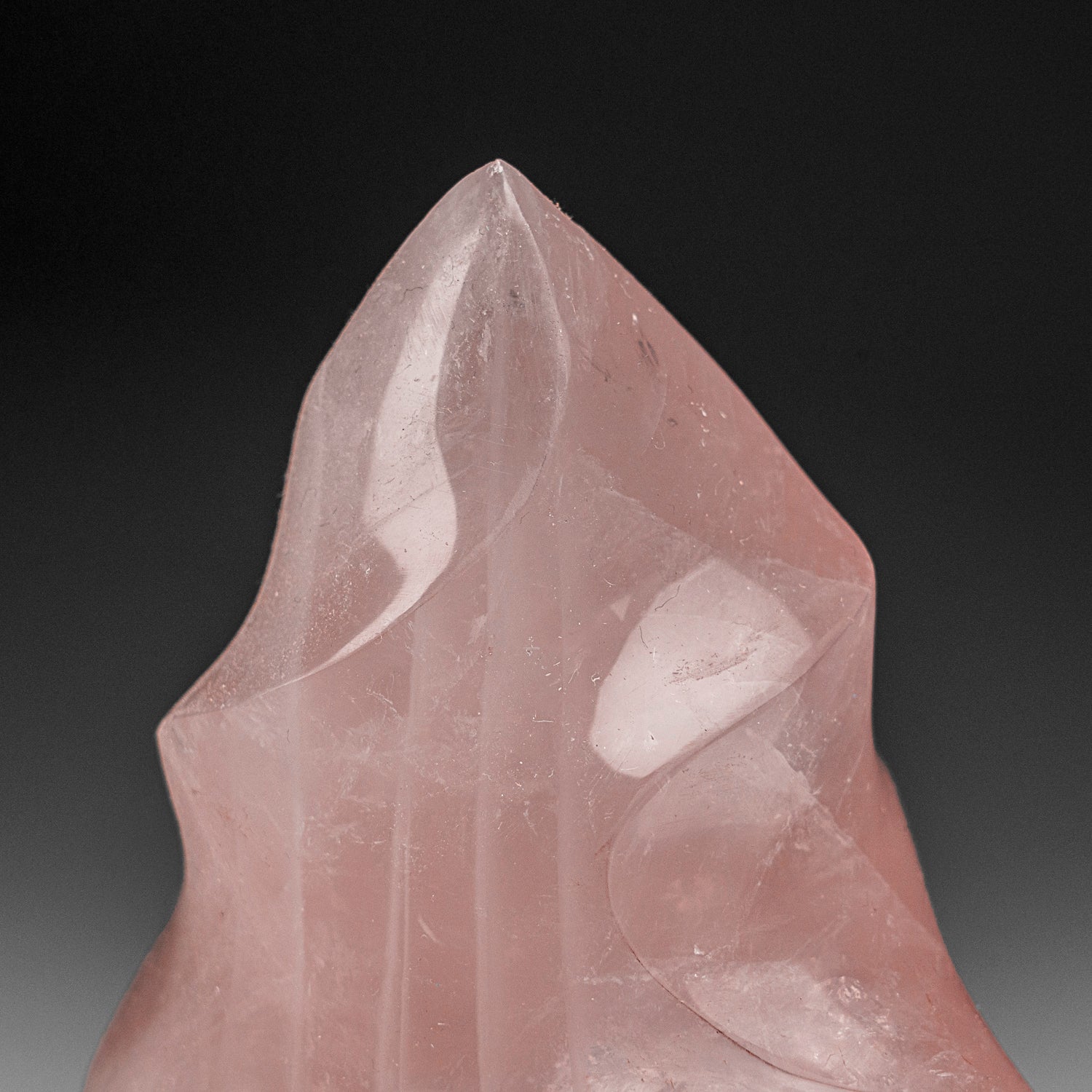 Polished Rose Quartz Flame Freeform From Brazil (1.1 lbs)