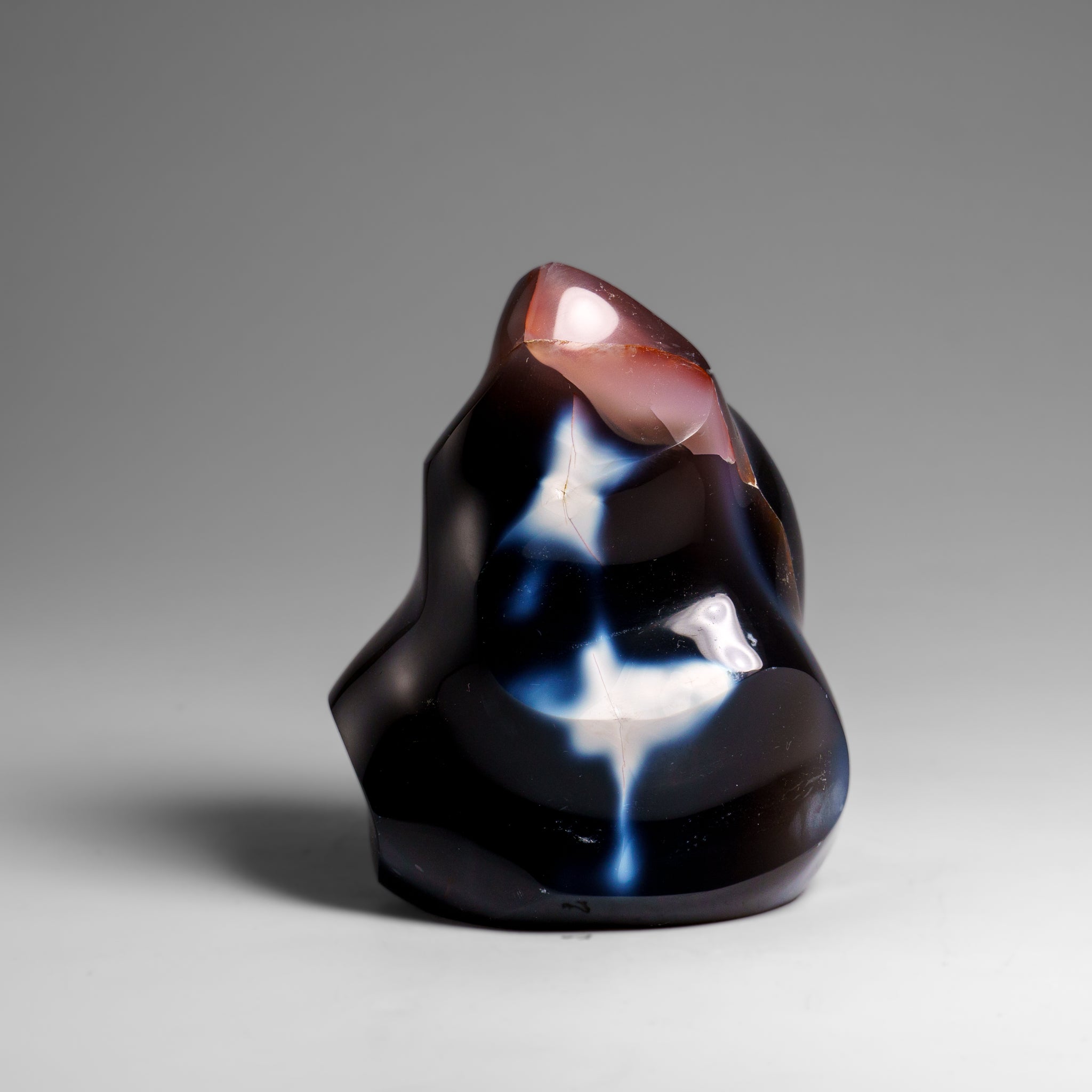 Genuine Polished Blue Chalcedony Orca Stone Freeform (.9 lbs)