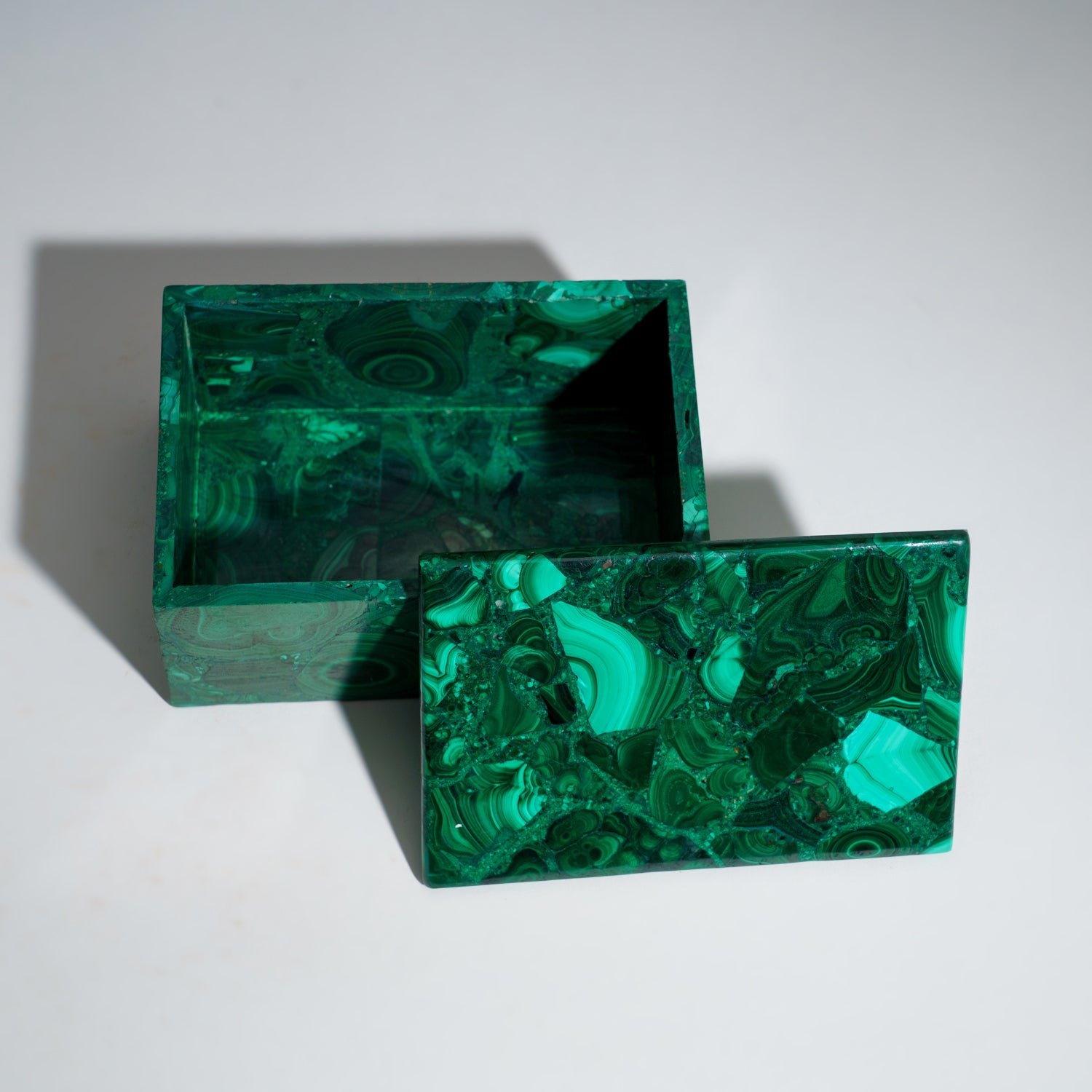 Genuine Malachite Jewelry Box (1.5 lbs)