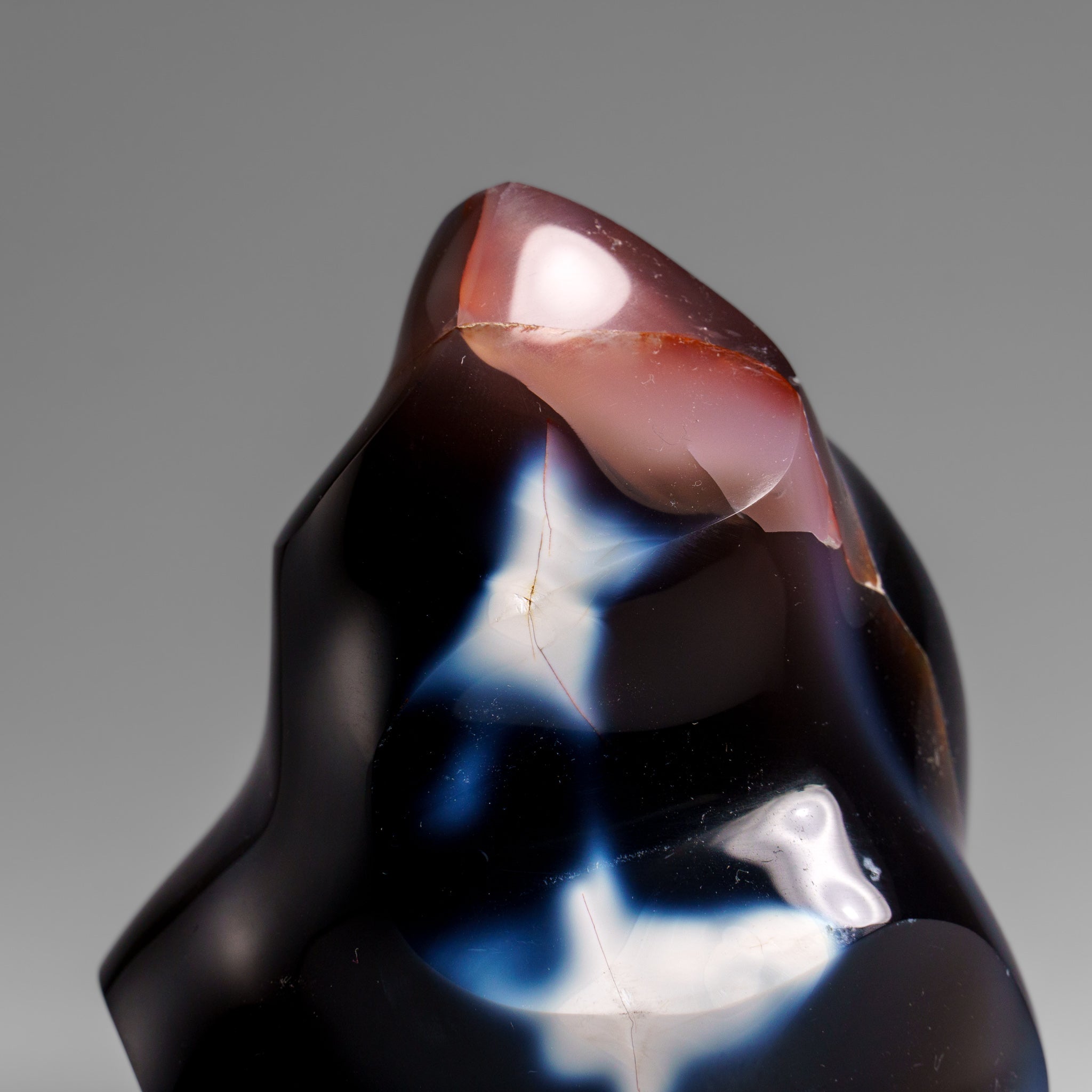 Genuine Polished Blue Chalcedony Orca Stone Freeform (.9 lbs)