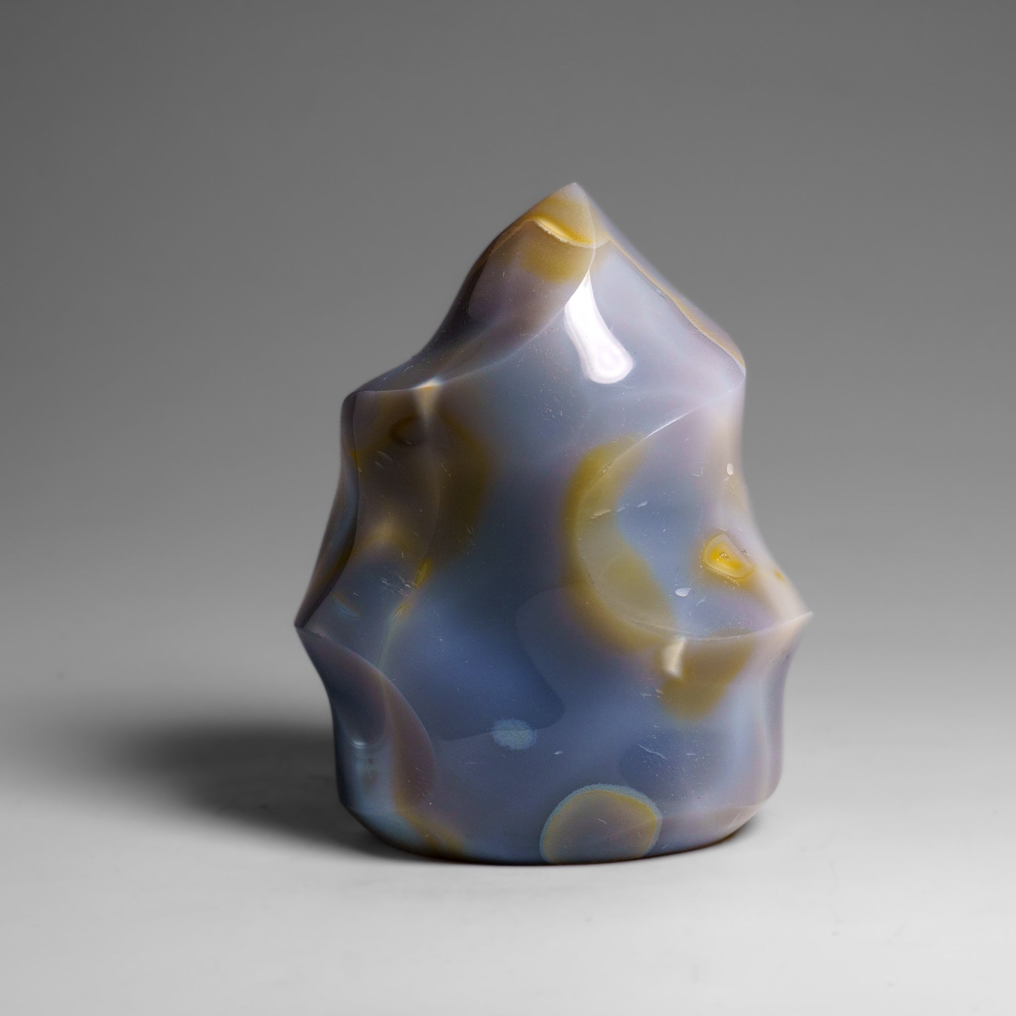 Genuine Polished Blue Chalcedony Orca Stone Freeform (1 lbs)