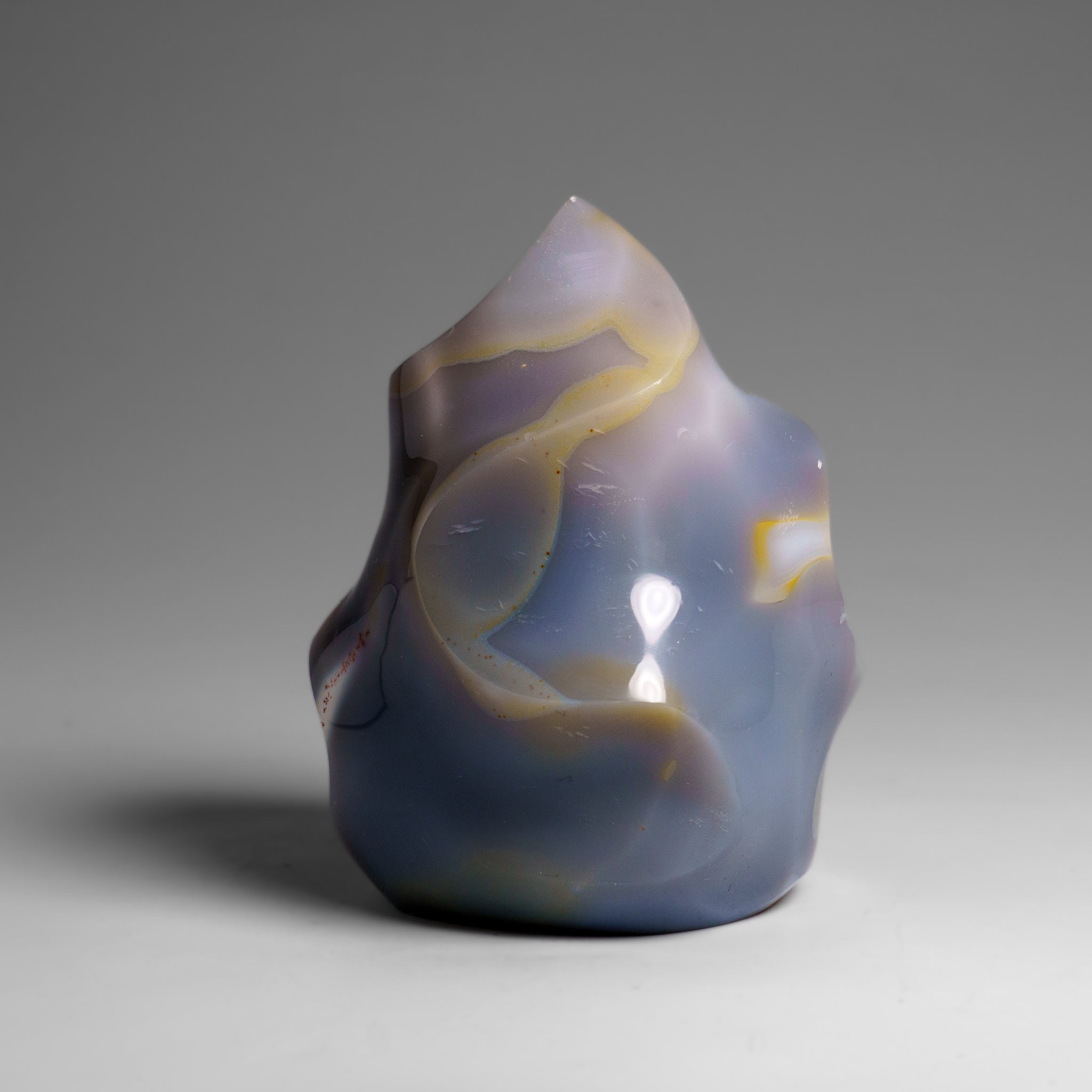 Genuine Polished Blue Chalcedony Orca Stone Freeform (1 lbs)