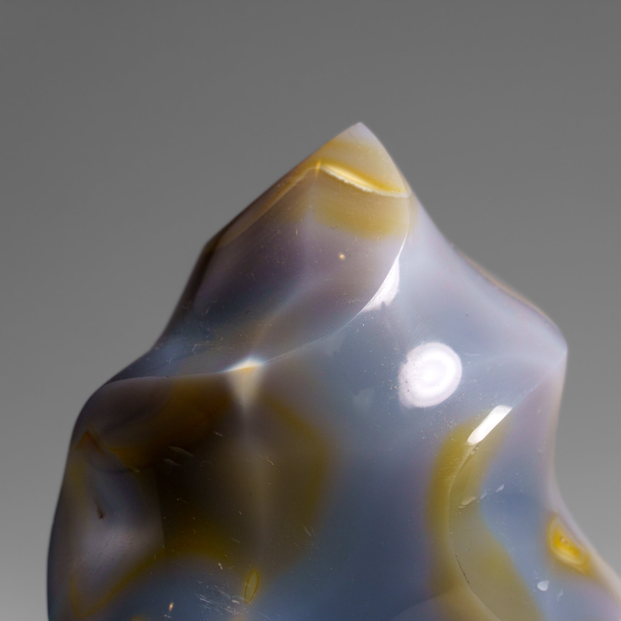 Genuine Polished Blue Chalcedony Orca Stone Freeform (1 lbs)