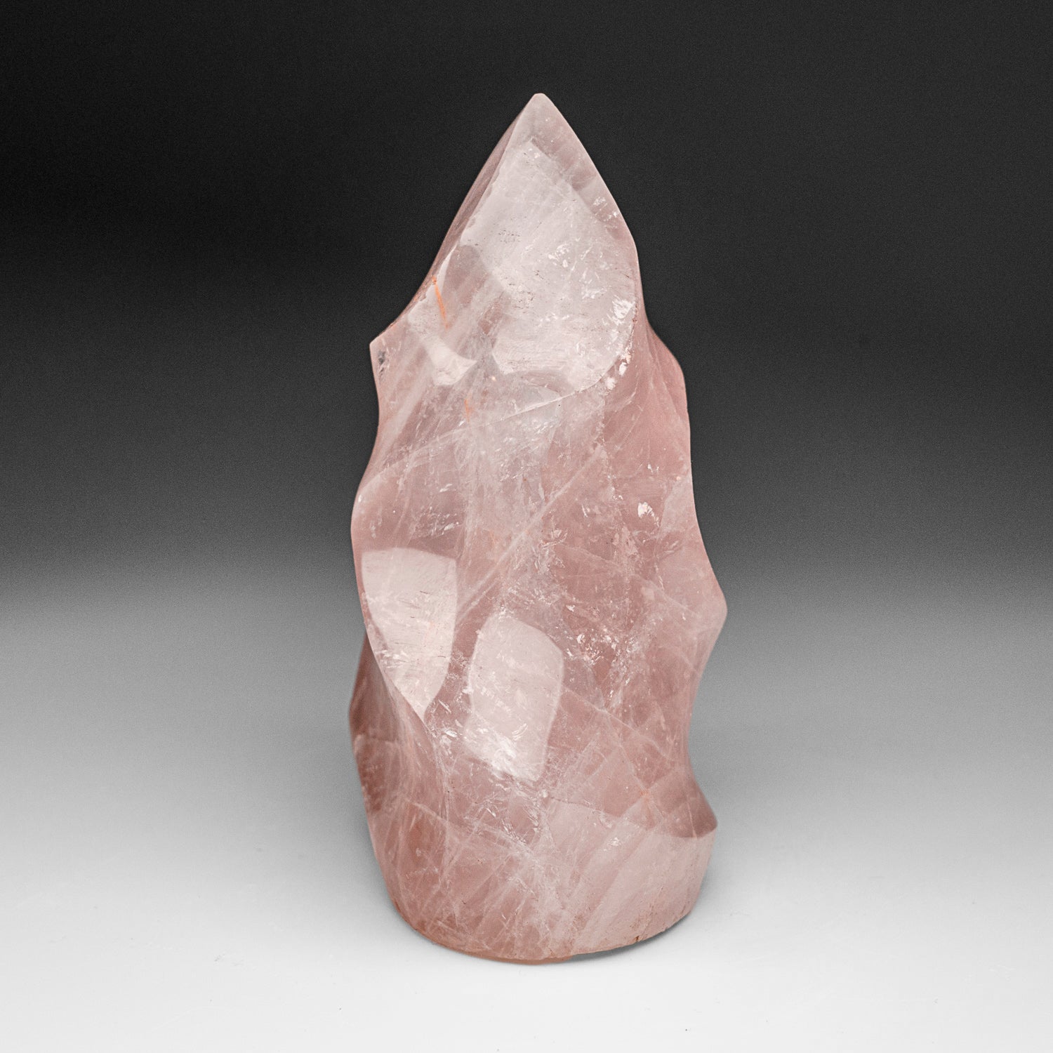 Polished Rose Quartz Flame Freeform From Brazil (1.2 lbs)