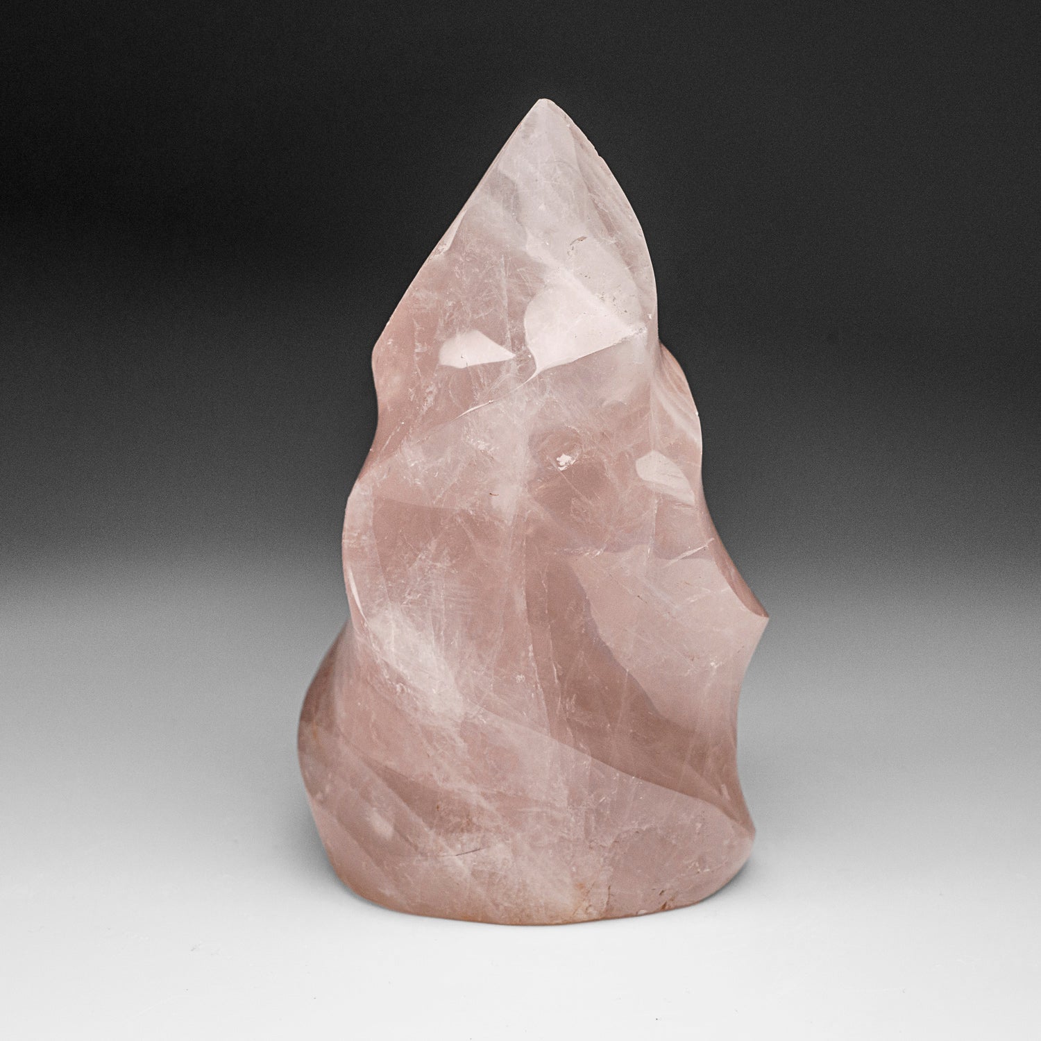 Polished Rose Quartz Flame Freeform From Brazil (1.2 lbs)