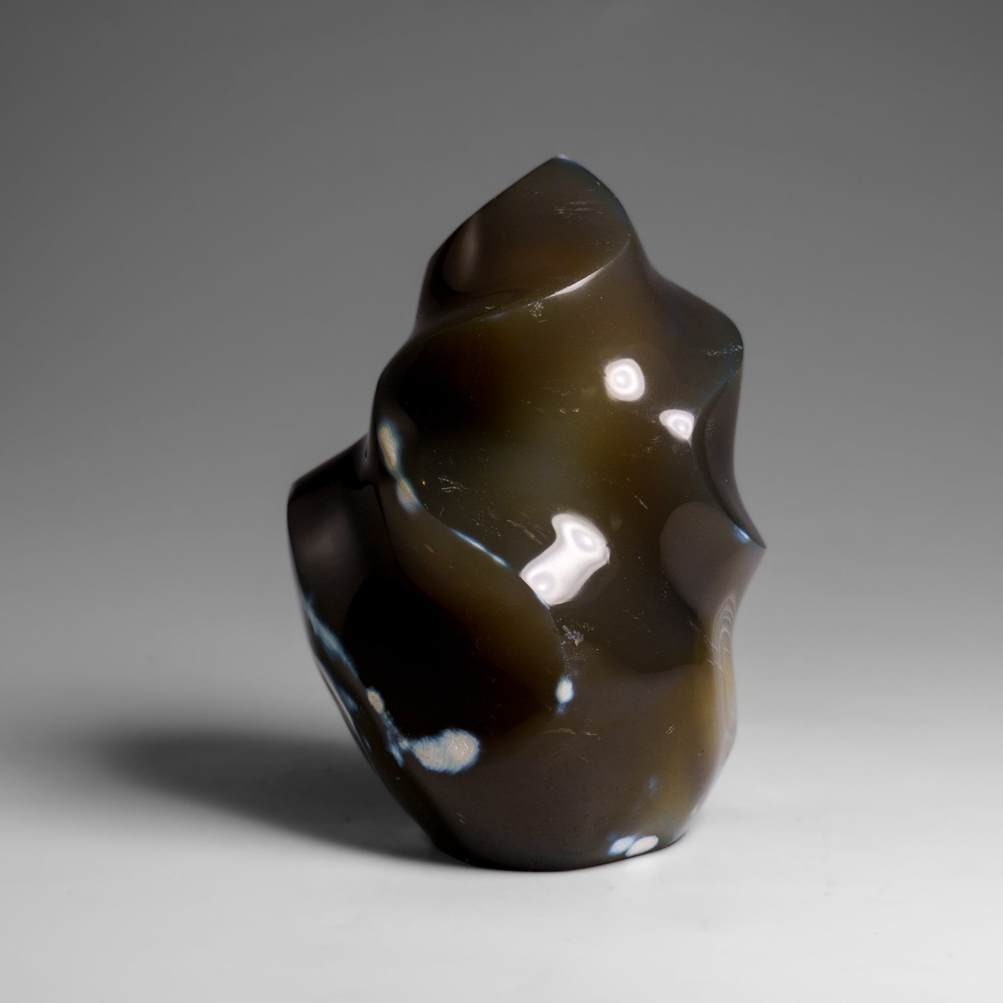 Genuine Polished Blue Chalcedony Orca Stone Freeform (1.2 lbs)