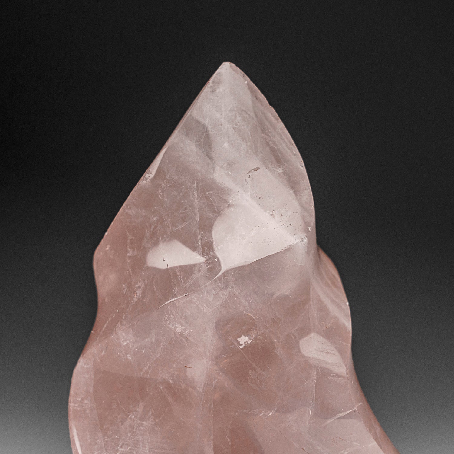 Polished Rose Quartz Flame Freeform From Brazil (1.2 lbs)