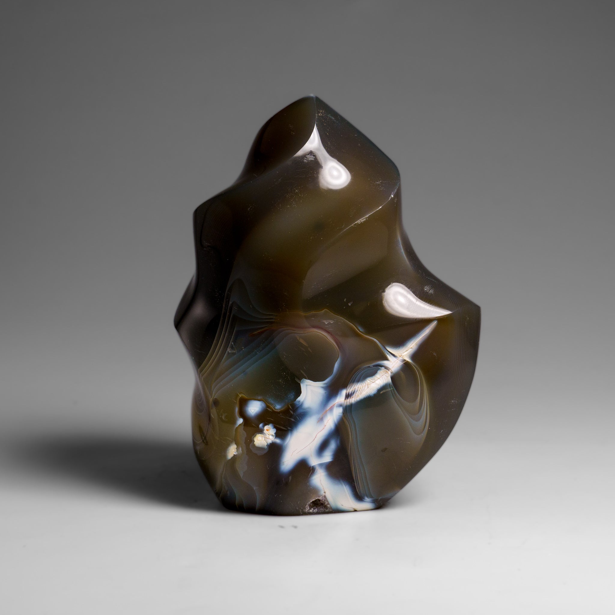 Genuine Polished Blue Chalcedony Orca Stone Freeform (1.2 lbs)