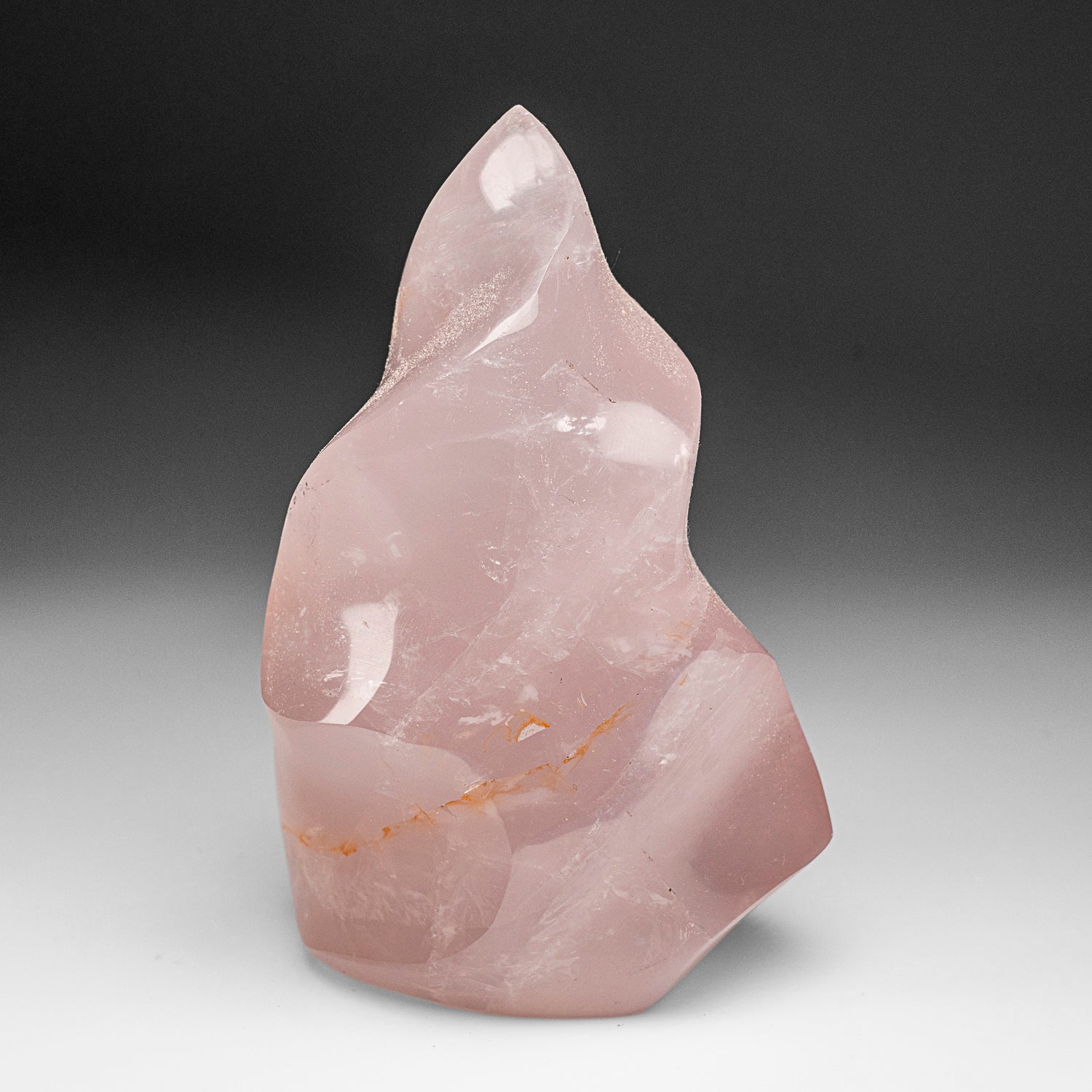 Polished Rose Quartz Flame Freeform From Brazil (1.3 lbs)