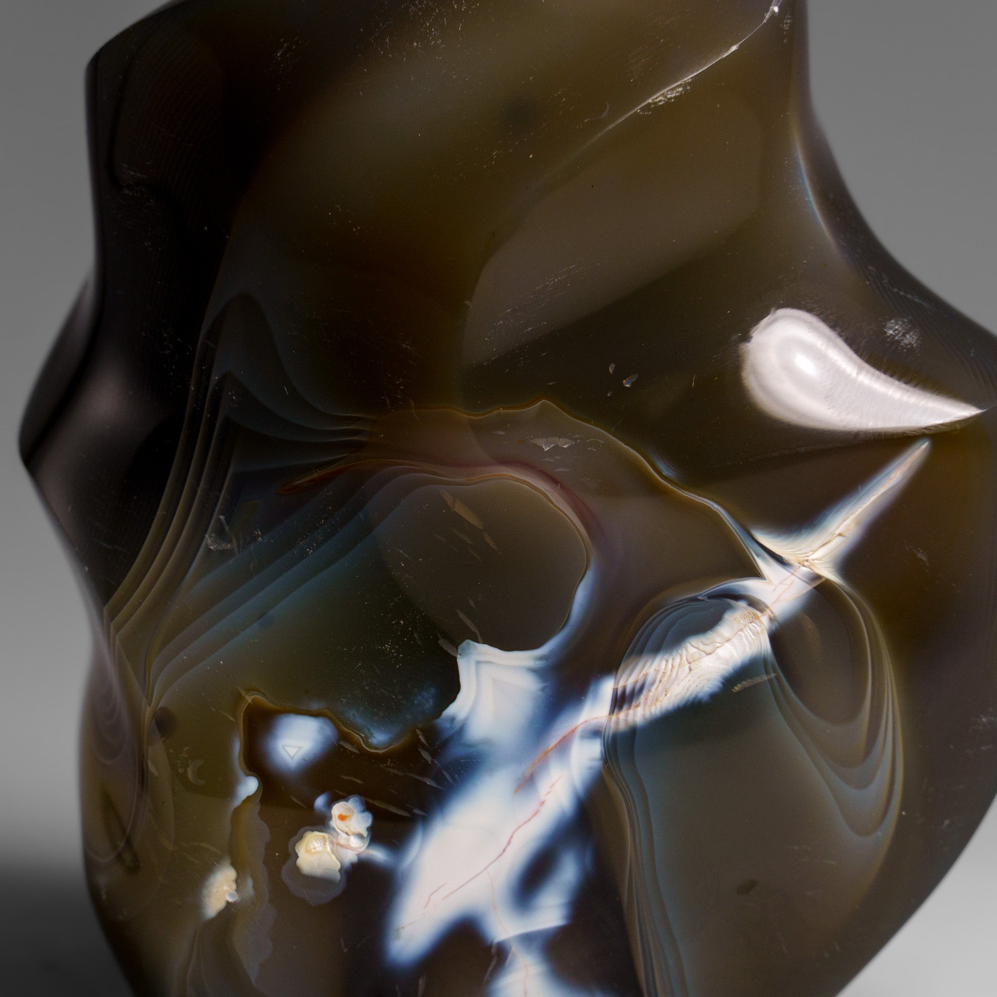 Genuine Polished Blue Chalcedony Orca Stone Freeform (1.2 lbs)