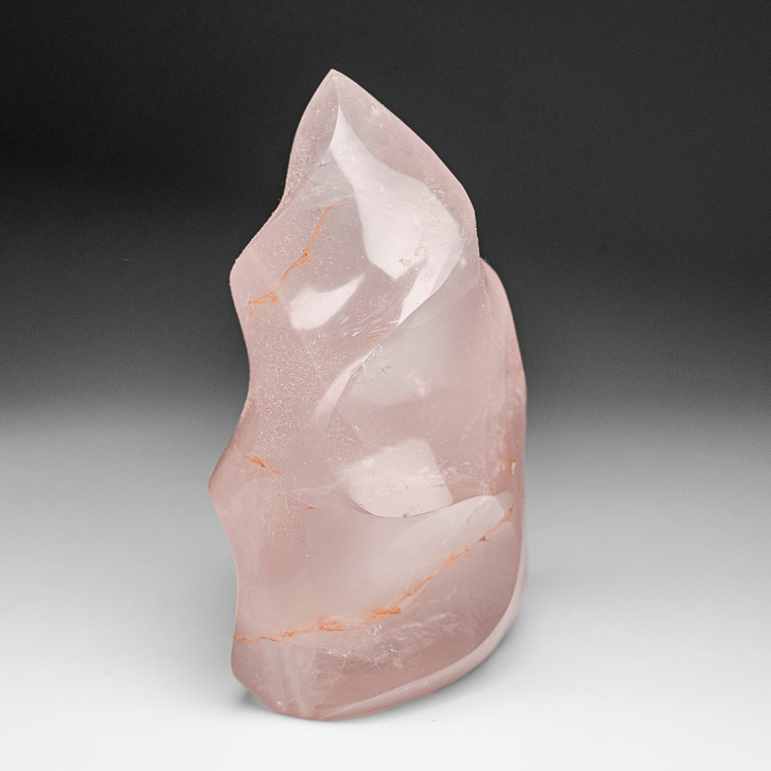 Polished Rose Quartz Flame Freeform From Brazil (1.3 lbs)