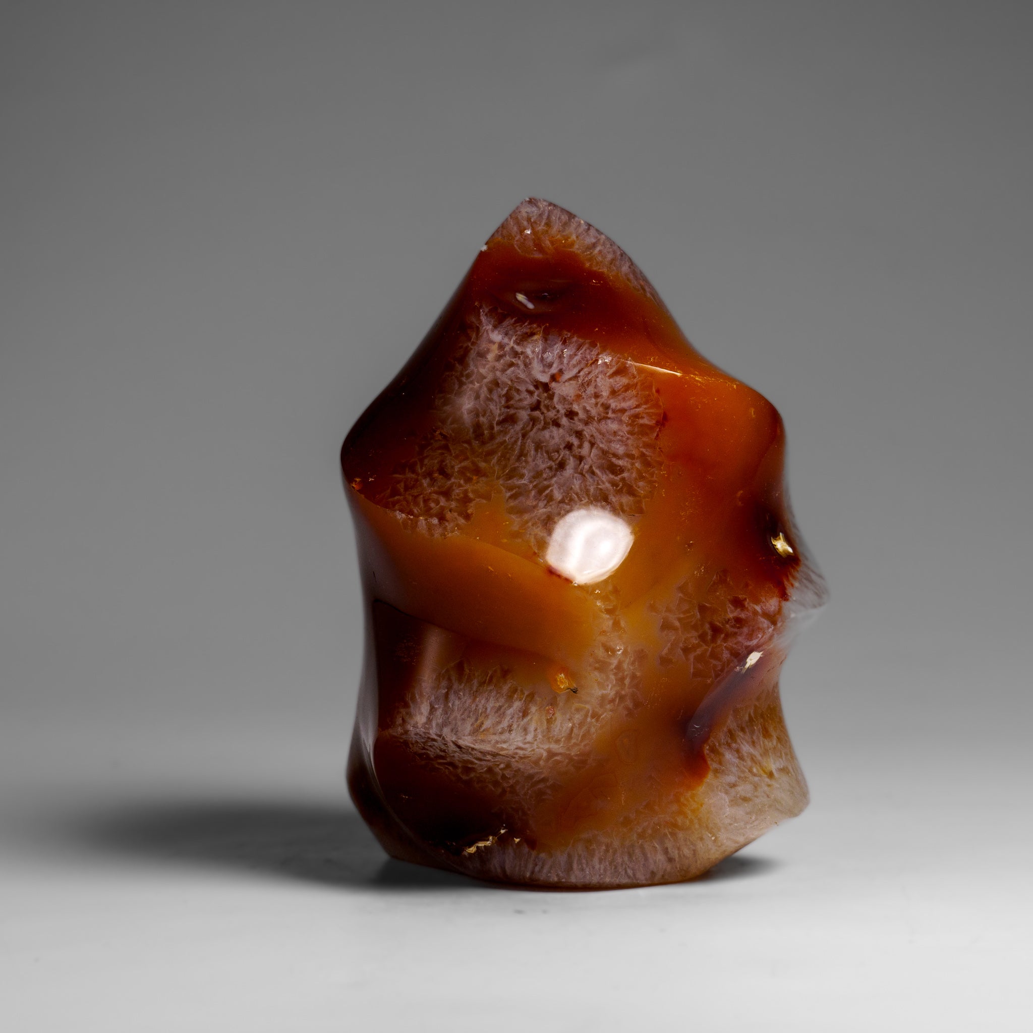 Polished Carnelian Agate Flame Freeform from Madagascar (1 lbs)