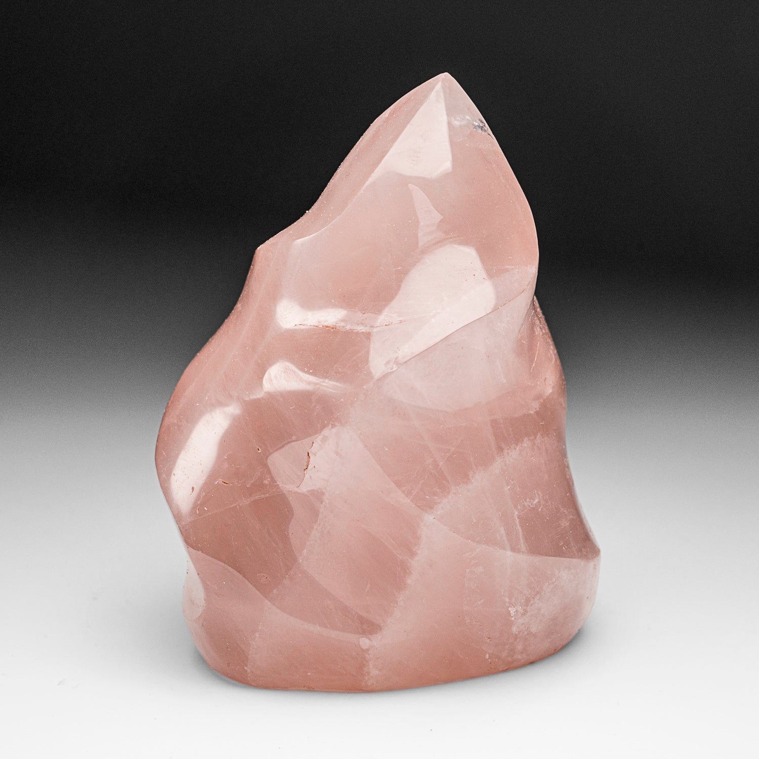 Polished Rose Quartz Flame Freeform From Brazil (1.4 lbs)