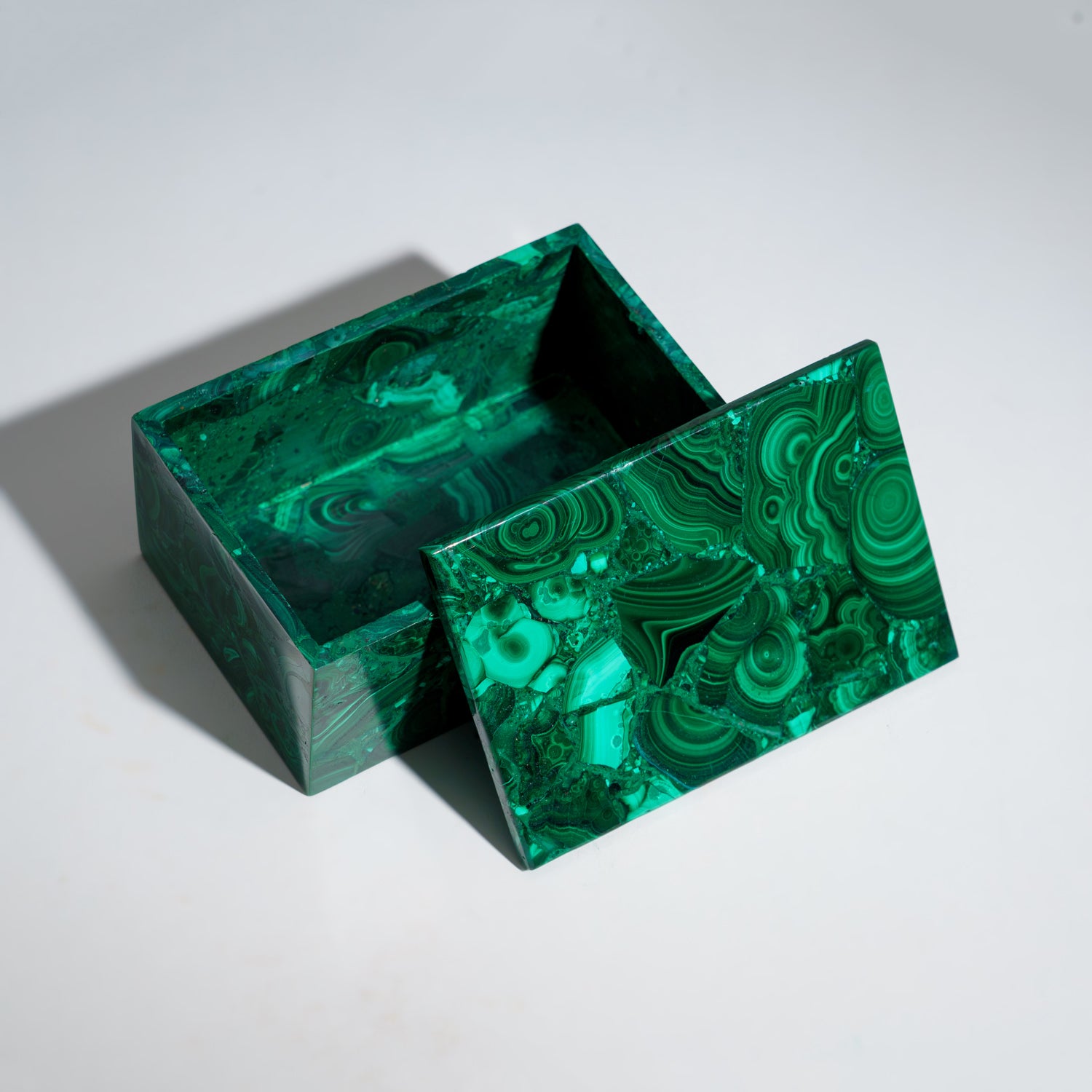 Genuine Malachite Jewelry Box (1.6 lbs)