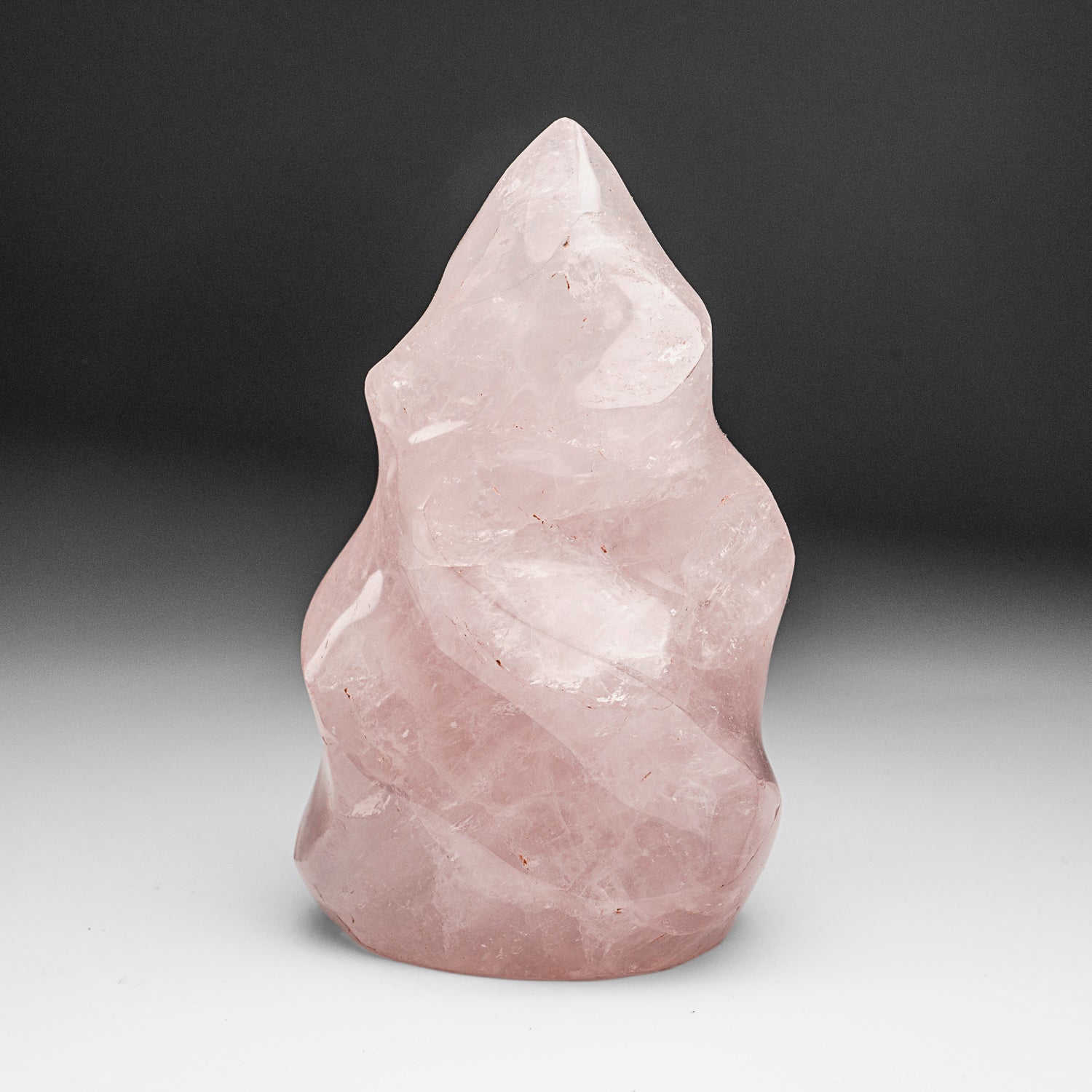 Polished Rose Quartz Flame Freeform From Brazil (1.5 lbs)