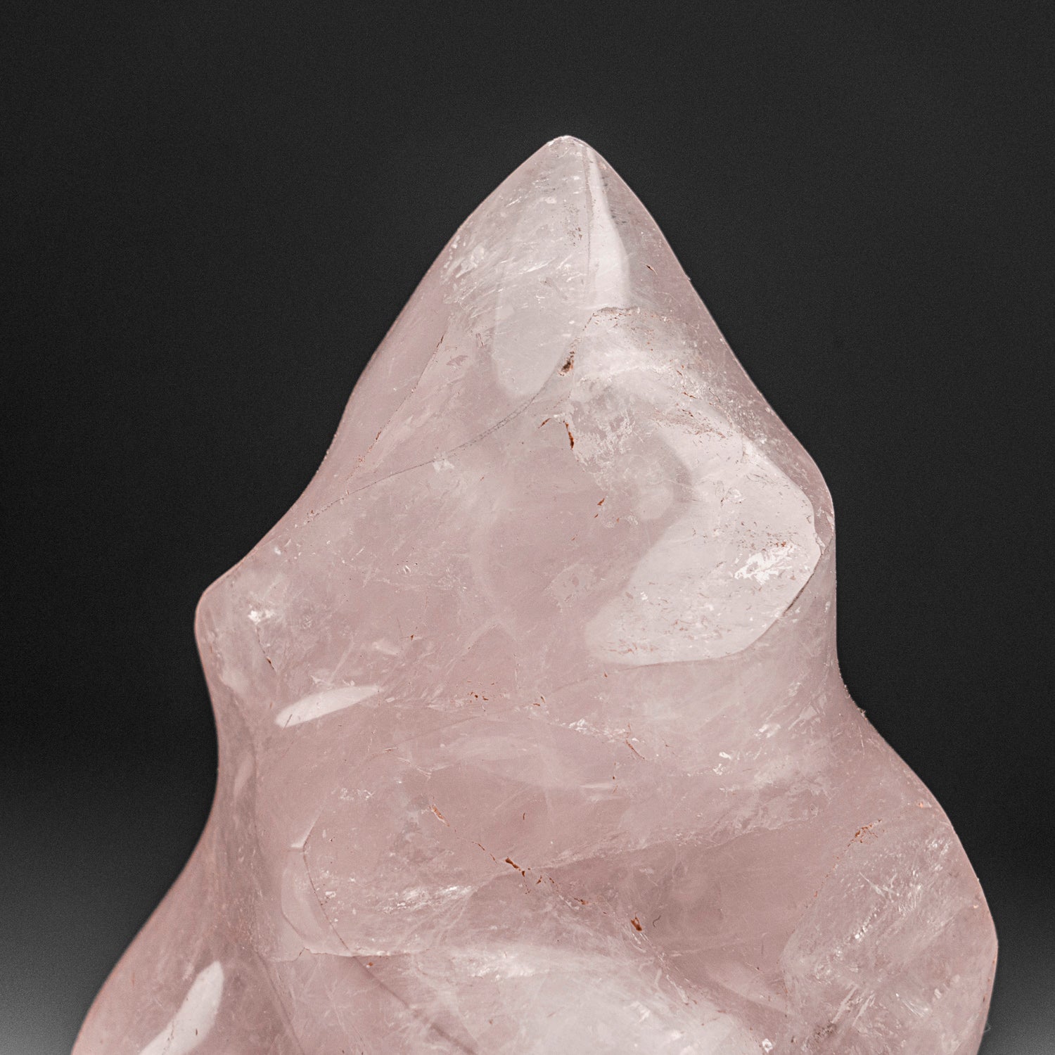 Polished Rose Quartz Flame Freeform From Brazil (1.5 lbs)