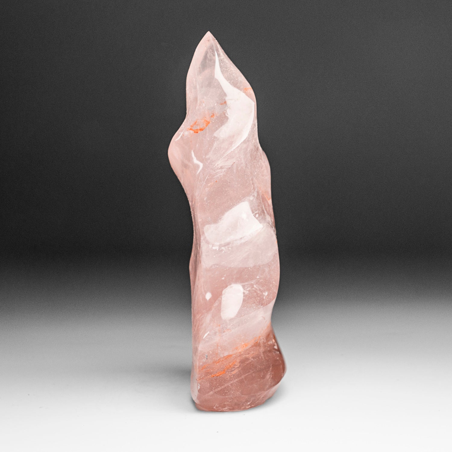 Polished Rose Quartz Flame Freeform From Brazil (1.4 lbs)