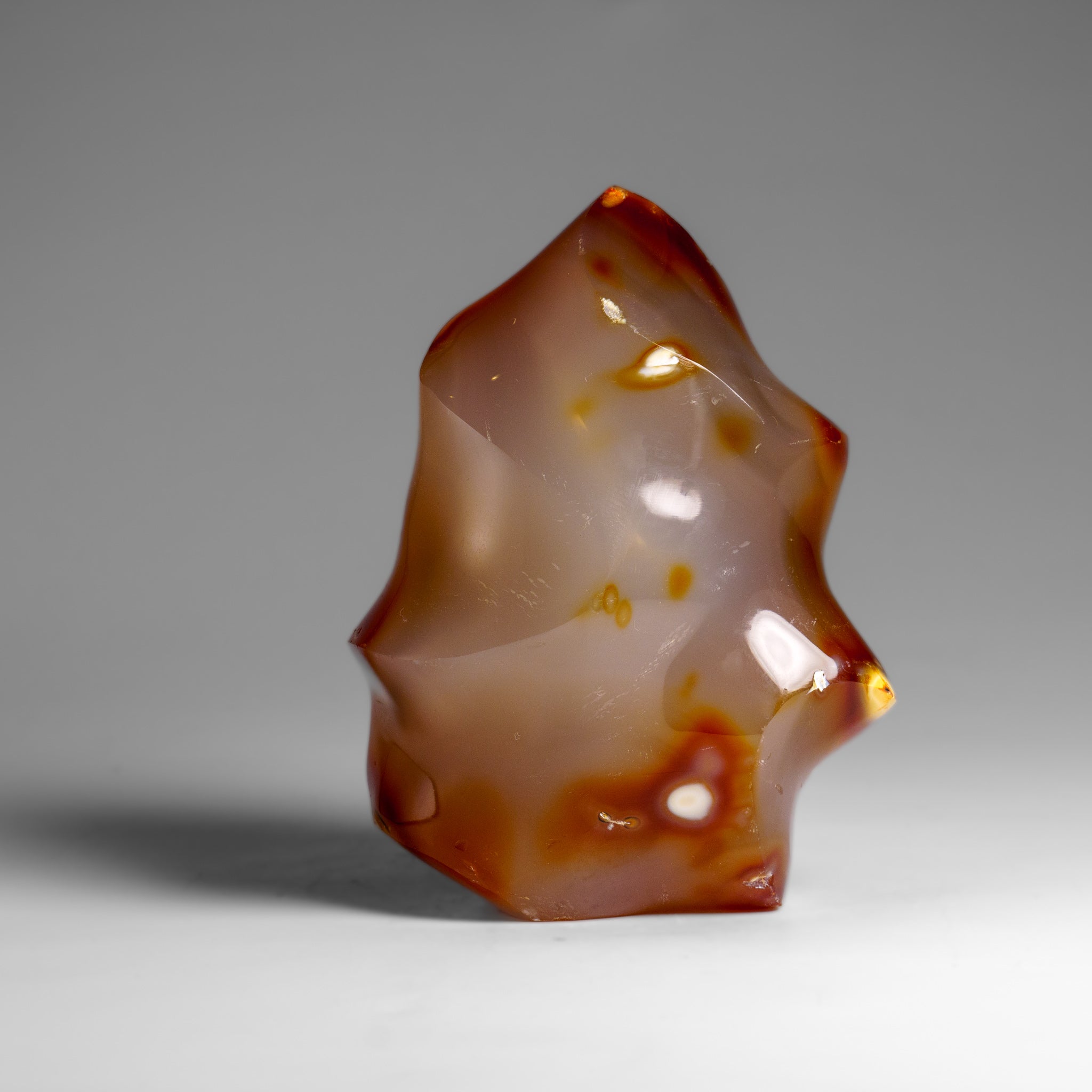 Genuine Polished Agate Flame Freeform from Madagascar (.9 lbs)