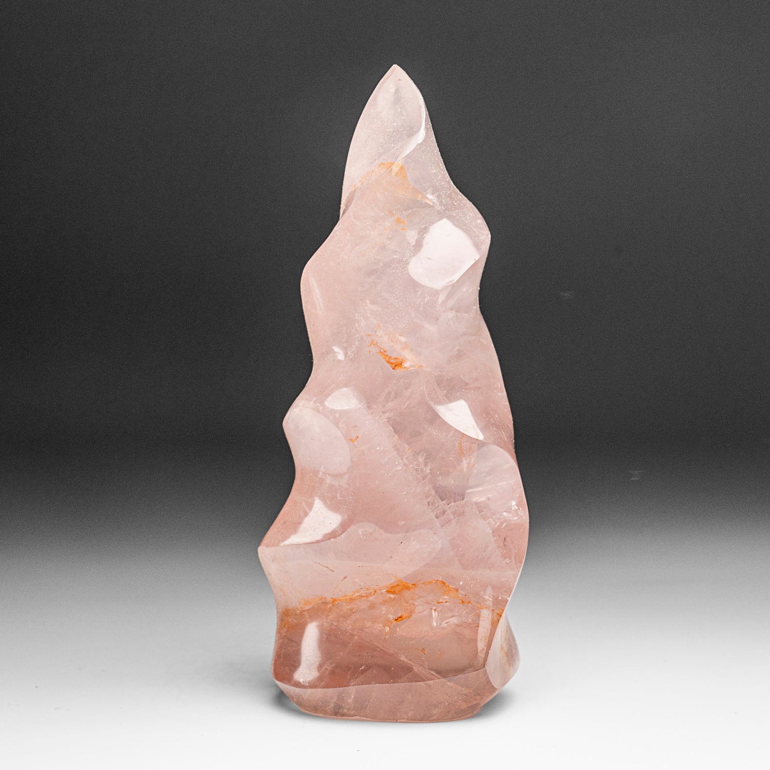 Polished Rose Quartz Flame Freeform From Brazil (1.4 lbs)