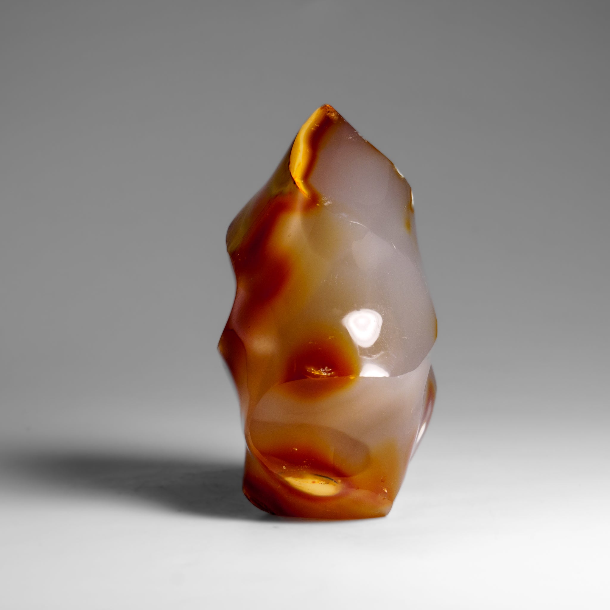 Genuine Polished Agate Flame Freeform from Madagascar (.9 lbs)