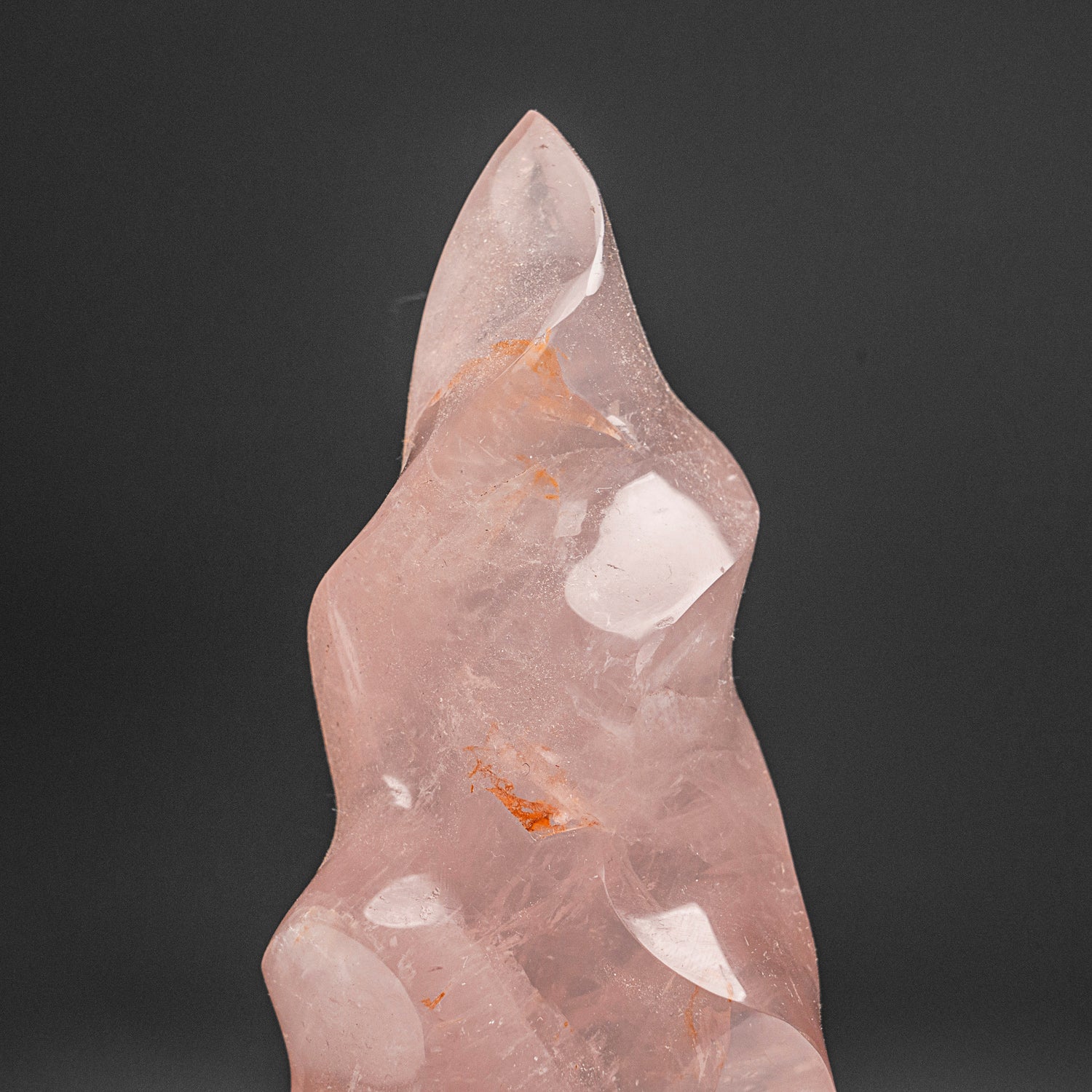 Polished Rose Quartz Flame Freeform From Brazil (1.4 lbs)