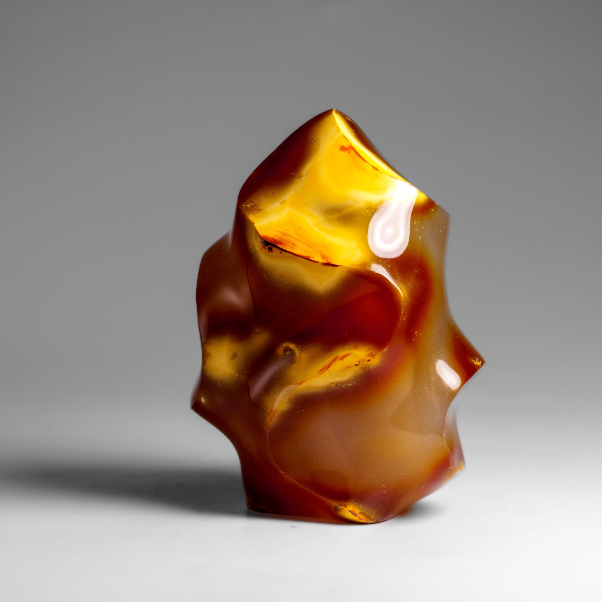 Genuine Polished Agate Flame Freeform from Madagascar (.9 lbs)