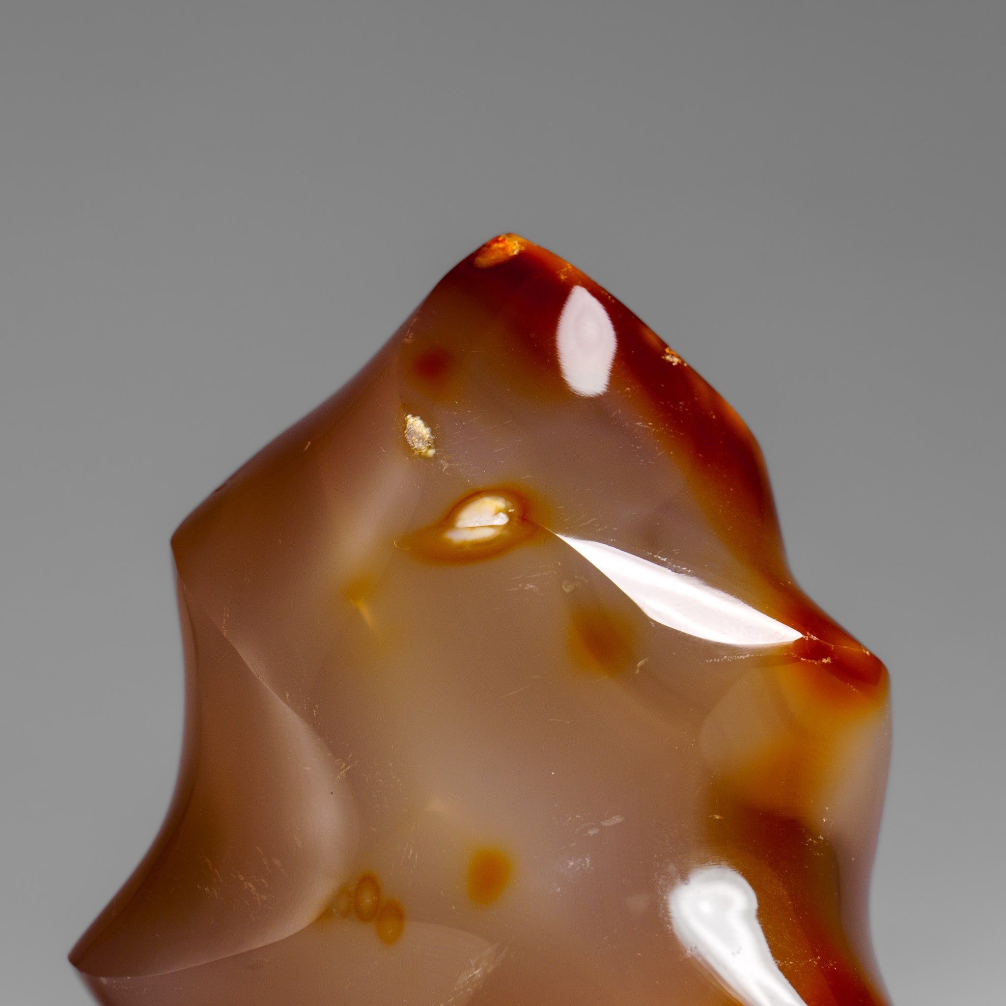 Genuine Polished Agate Flame Freeform from Madagascar (.9 lbs)