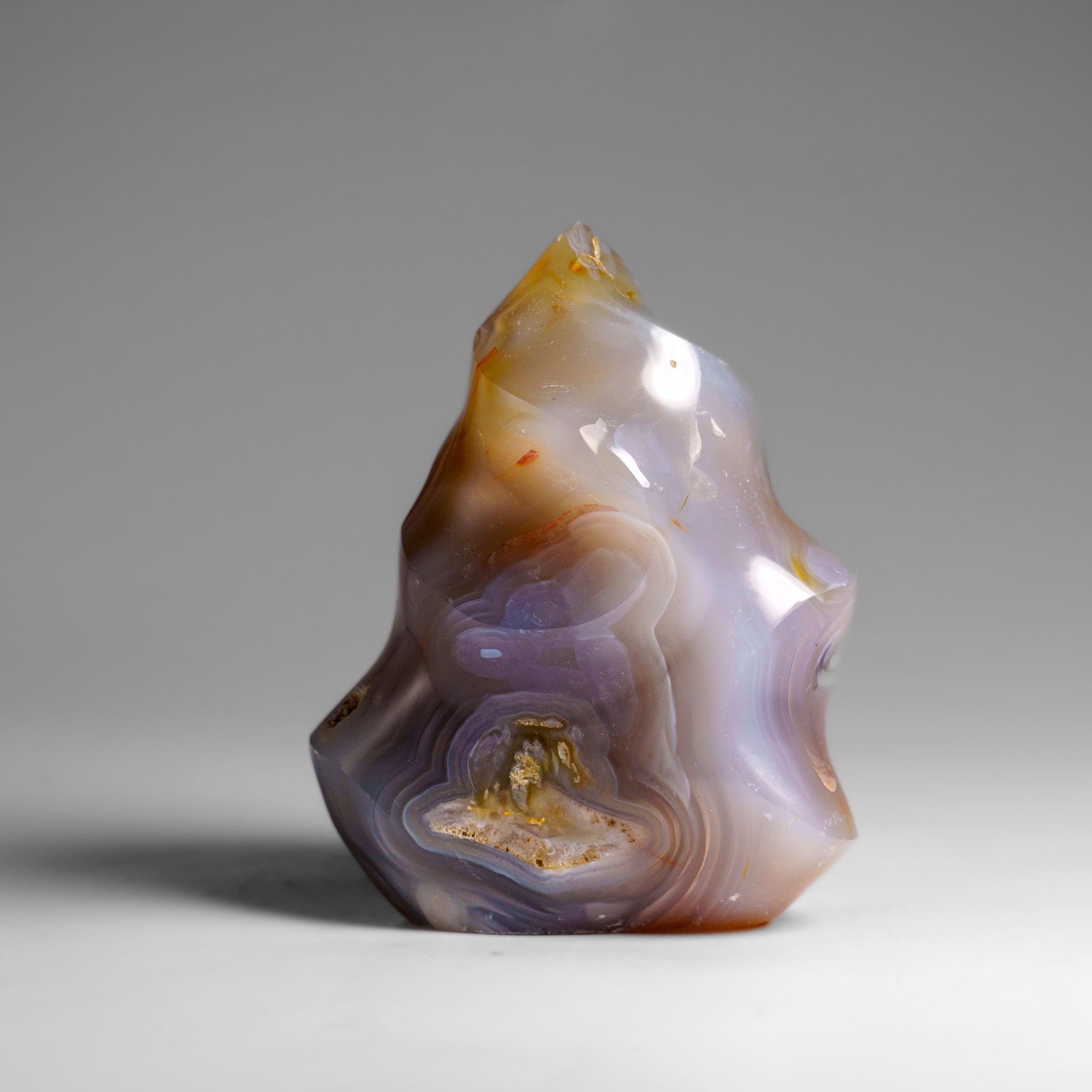 Genuine Polished Agate Flame Freeform from Madagascar (.8 lbs)