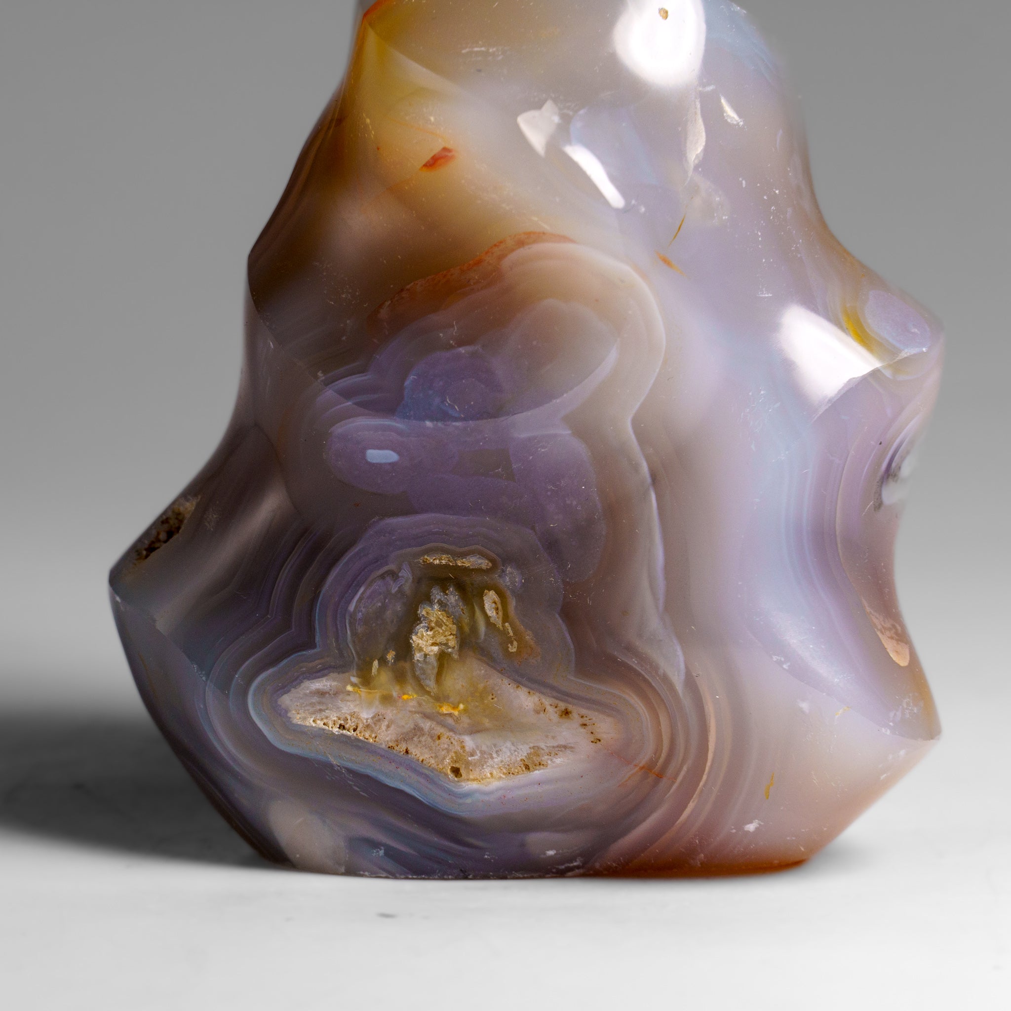 Genuine Polished Agate Flame Freeform from Madagascar (.8 lbs)