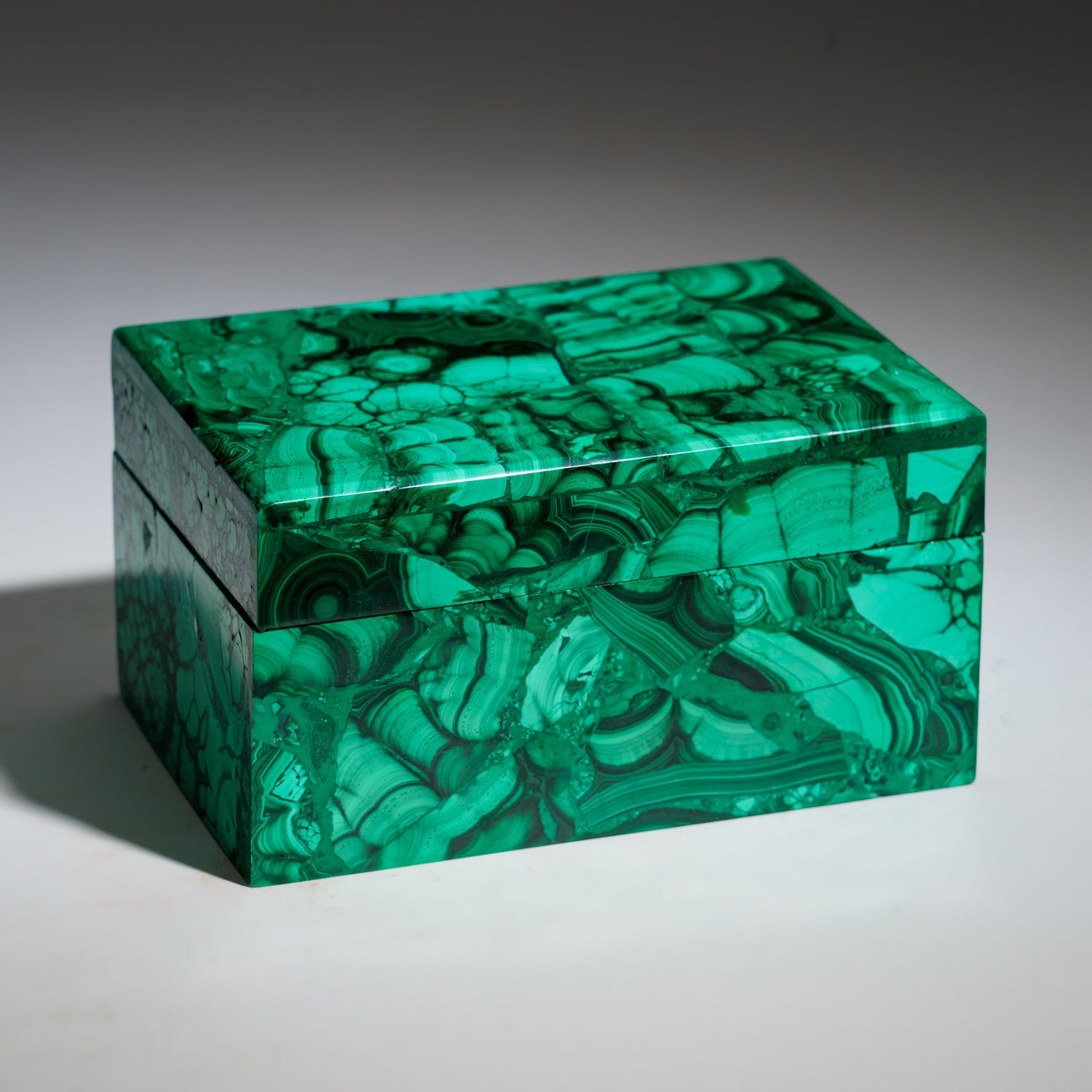 Genuine Malachite Jewelry Box (1.8 lbs)