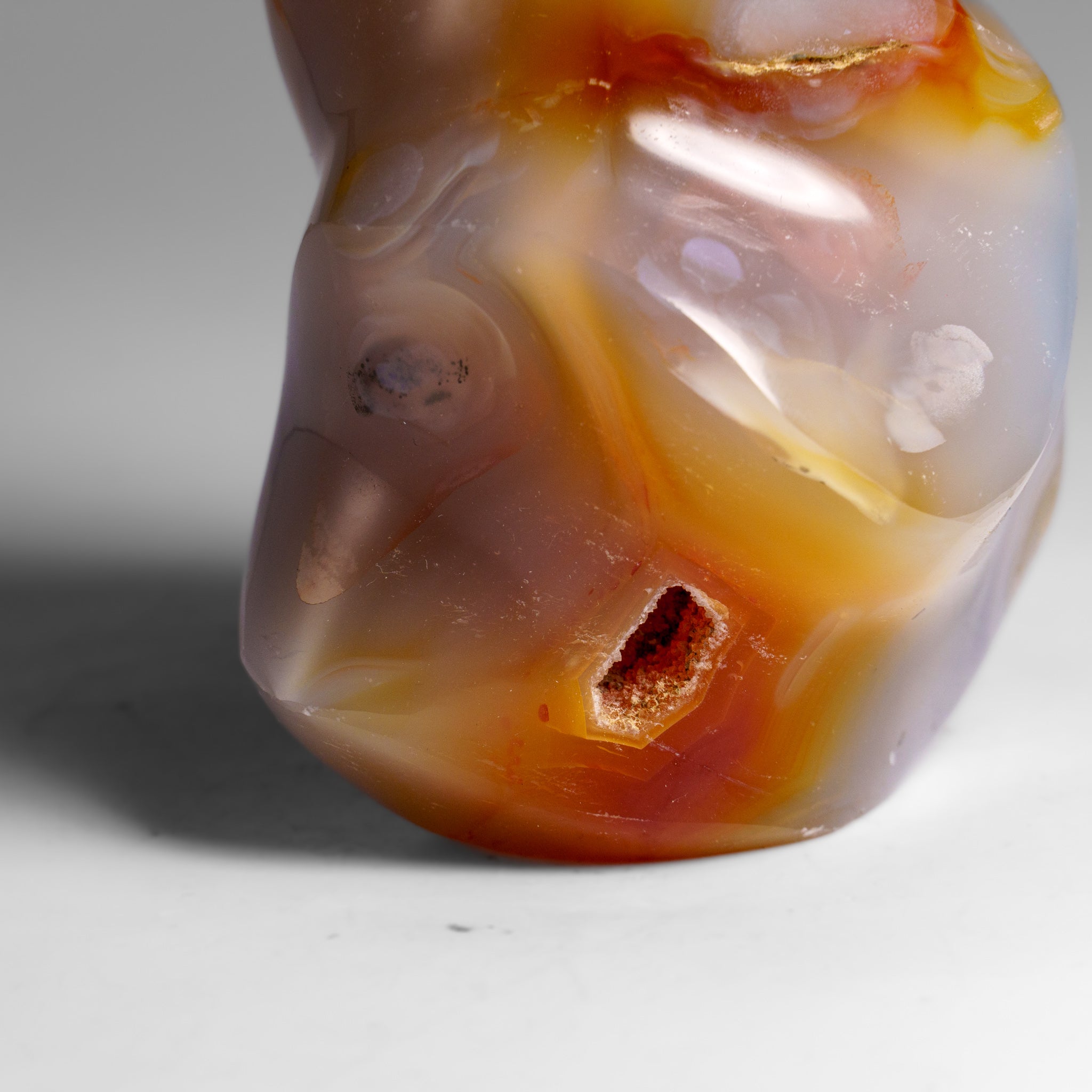 Genuine Polished Agate Flame Freeform from Madagascar (.8 lbs)