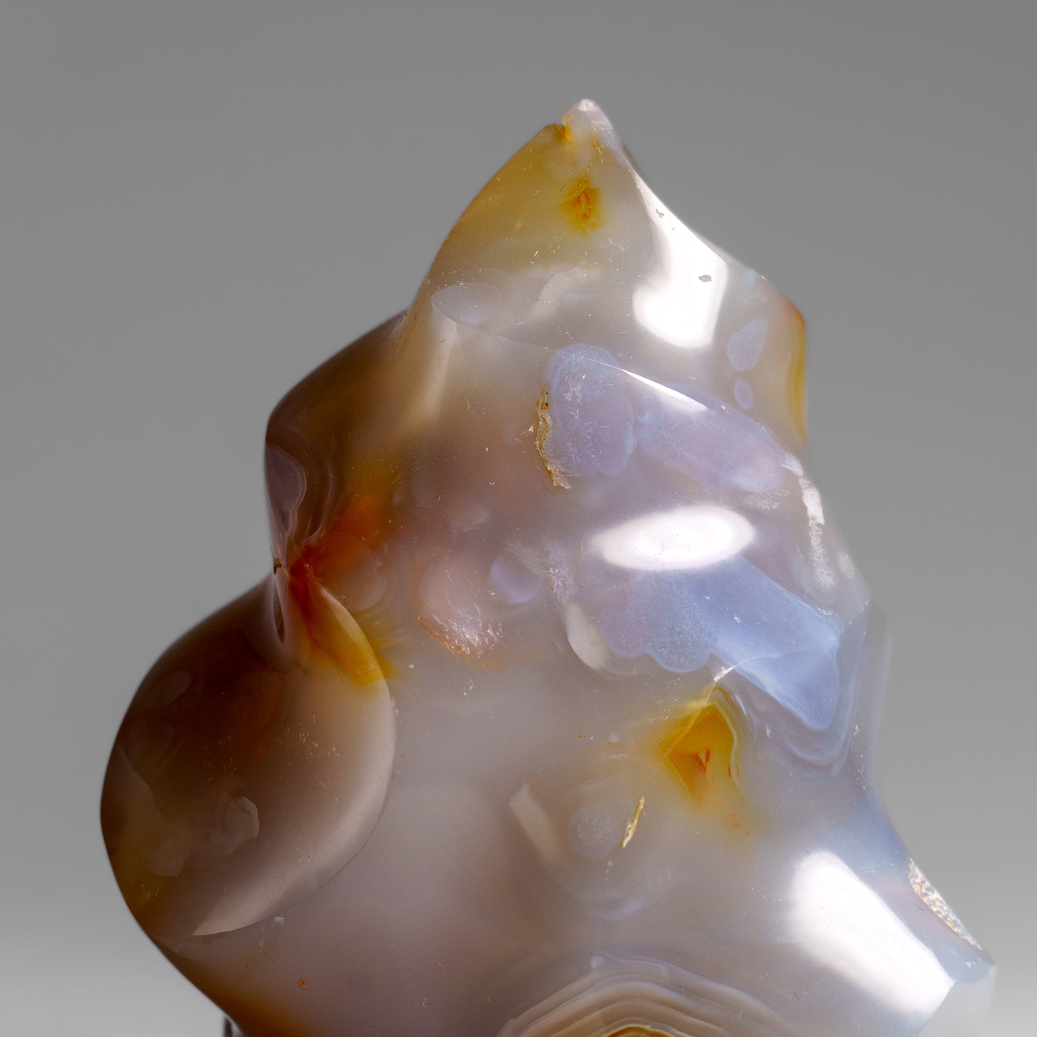 Genuine Polished Agate Flame Freeform from Madagascar (.8 lbs)