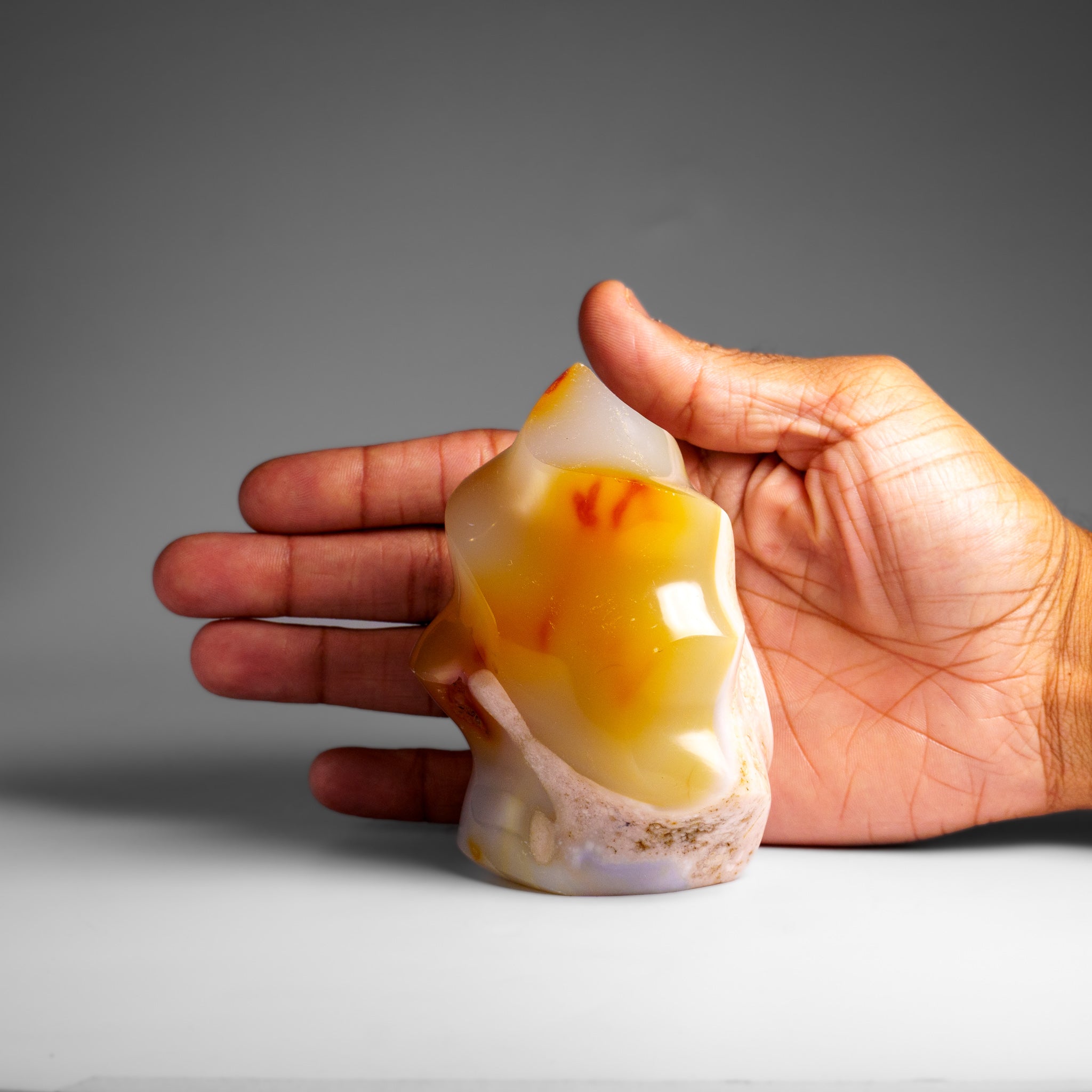 Genuine Polished Agate Flame Freeform from Madagascar (1 lb)