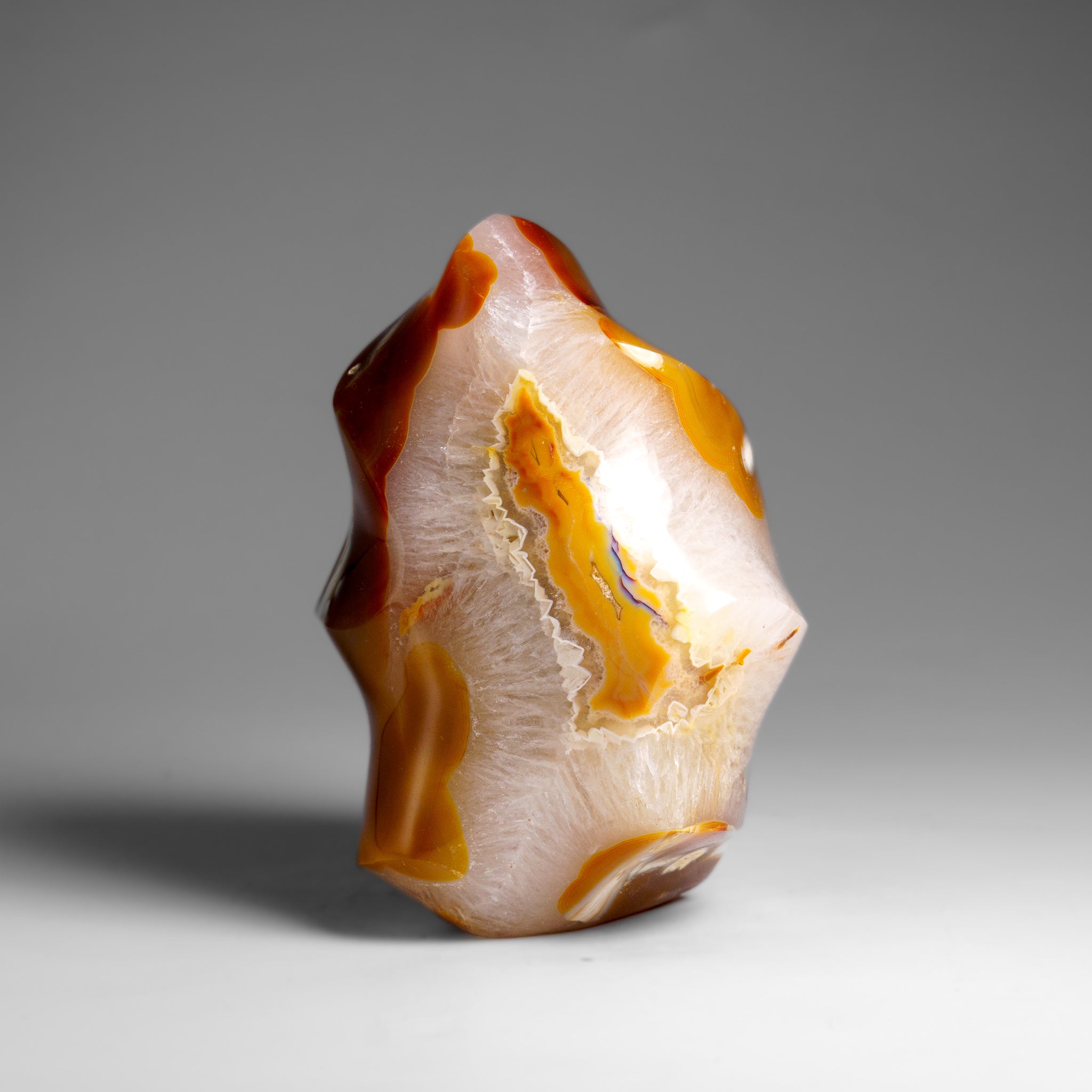 Genuine Polished Agate Flame Freeform from Madagascar (1.3 lbs)