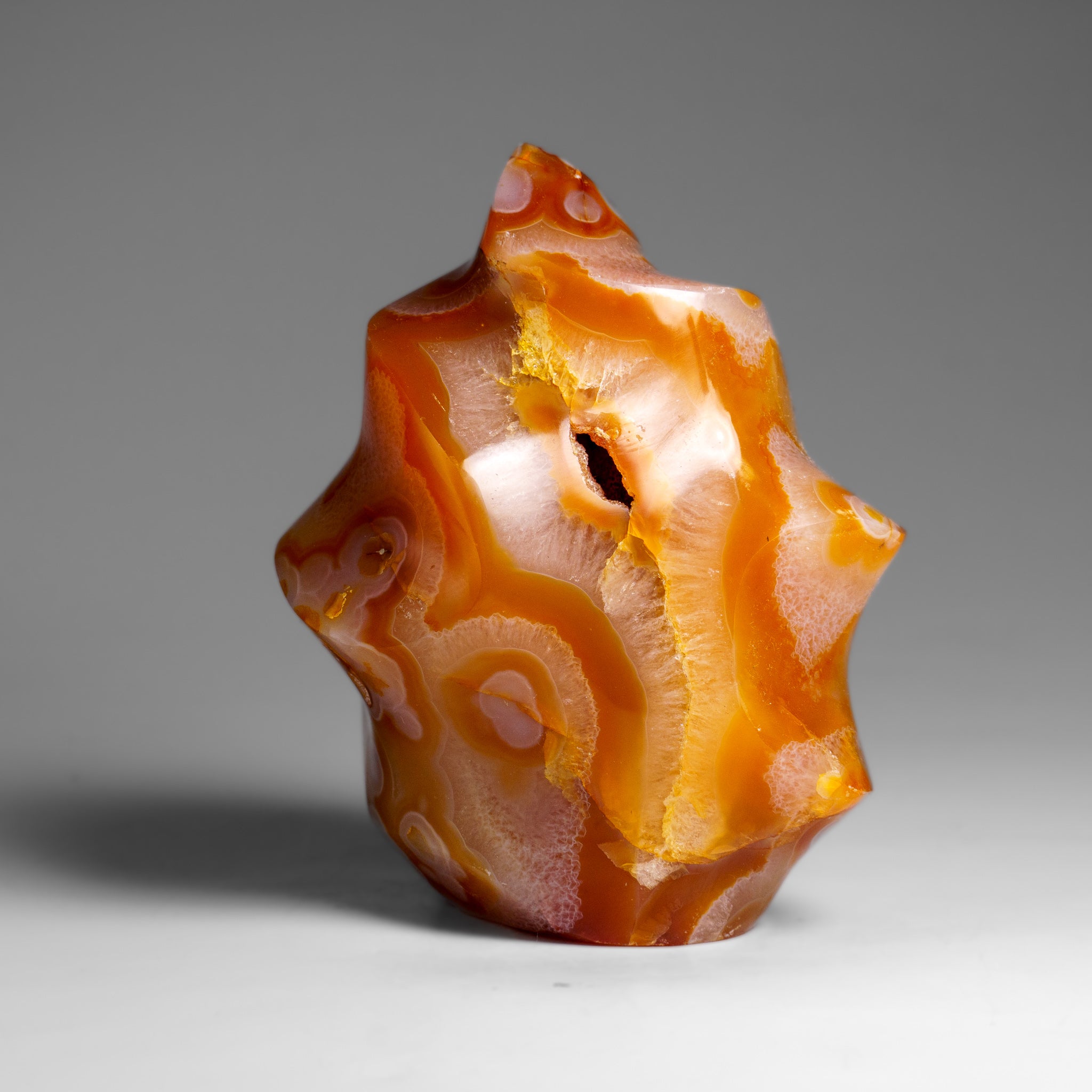 Genuine Polished Agate Flame Freeform from Madagascar (1.1 lbs)