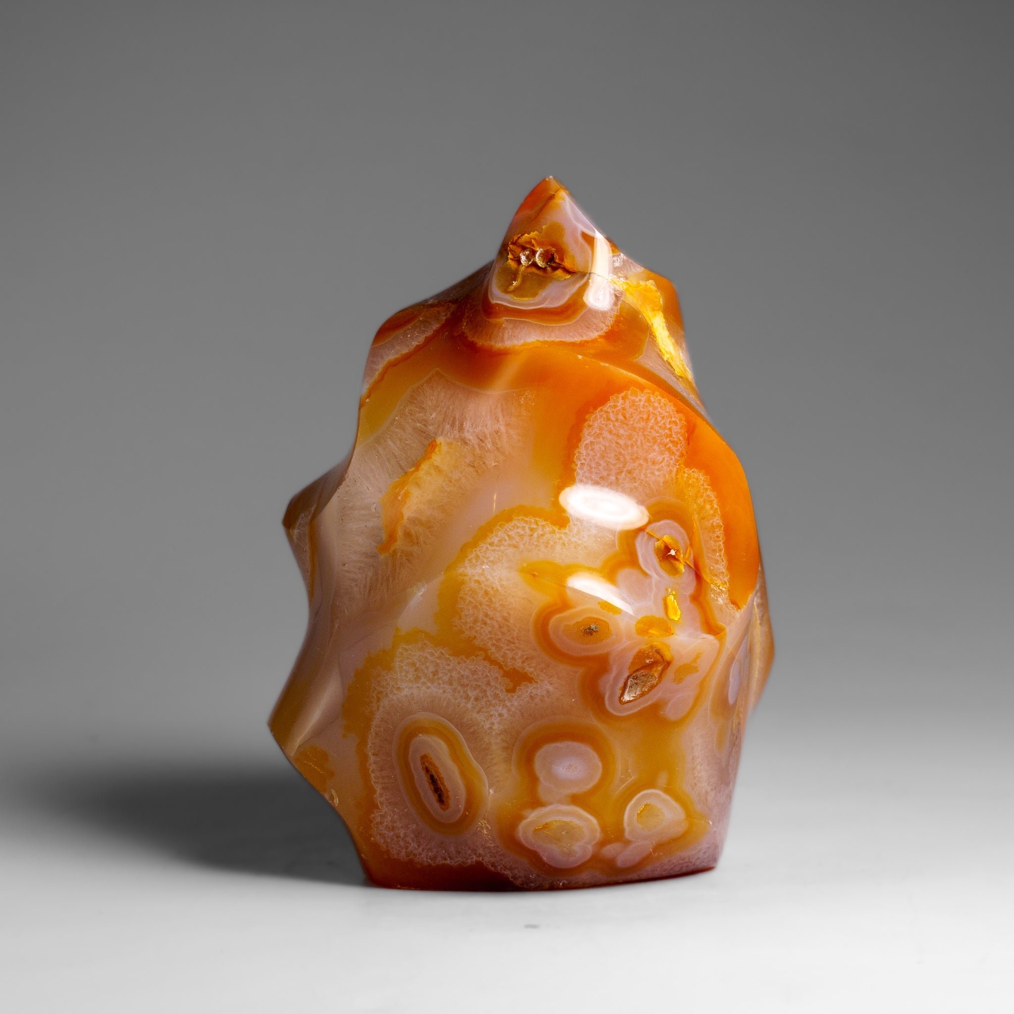 Genuine Polished Agate Flame Freeform from Madagascar (1.1 lbs)