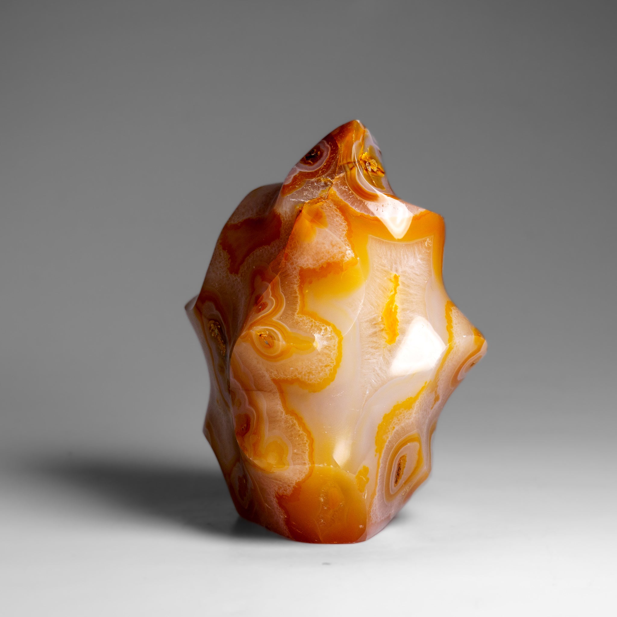 Genuine Polished Agate Flame Freeform from Madagascar (1.1 lbs)