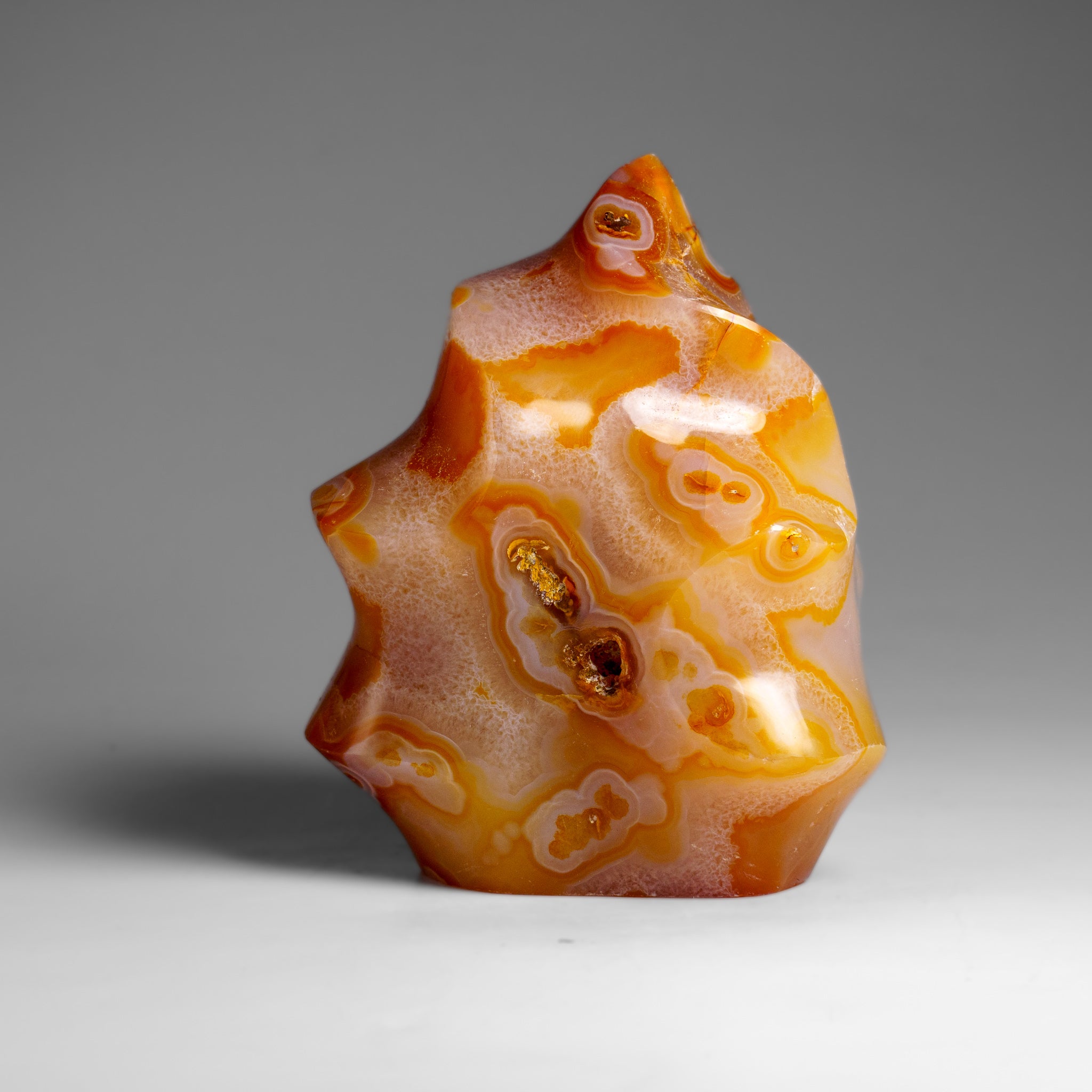 Genuine Polished Agate Flame Freeform from Madagascar (1.1 lbs)