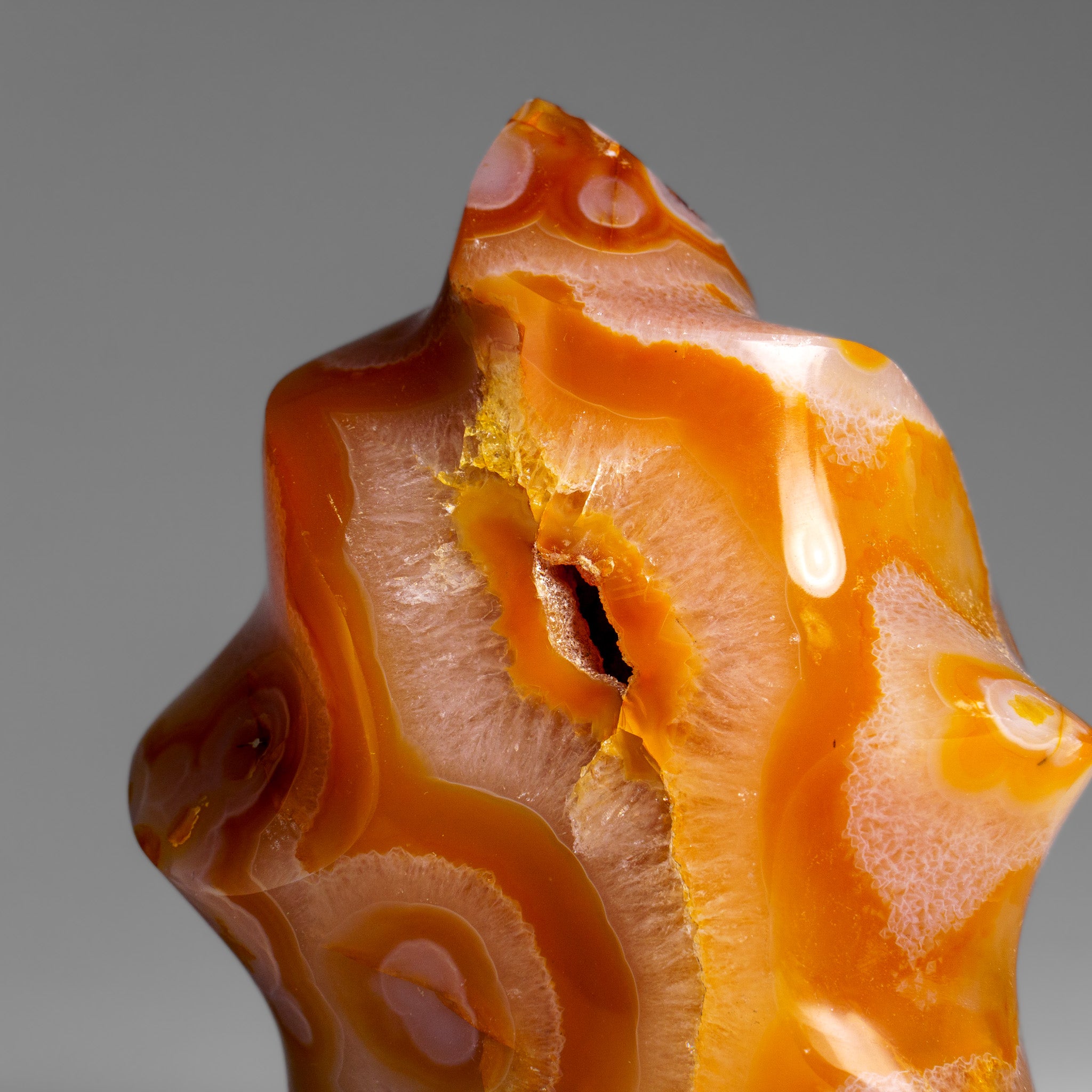 Genuine Polished Agate Flame Freeform from Madagascar (1.1 lbs)