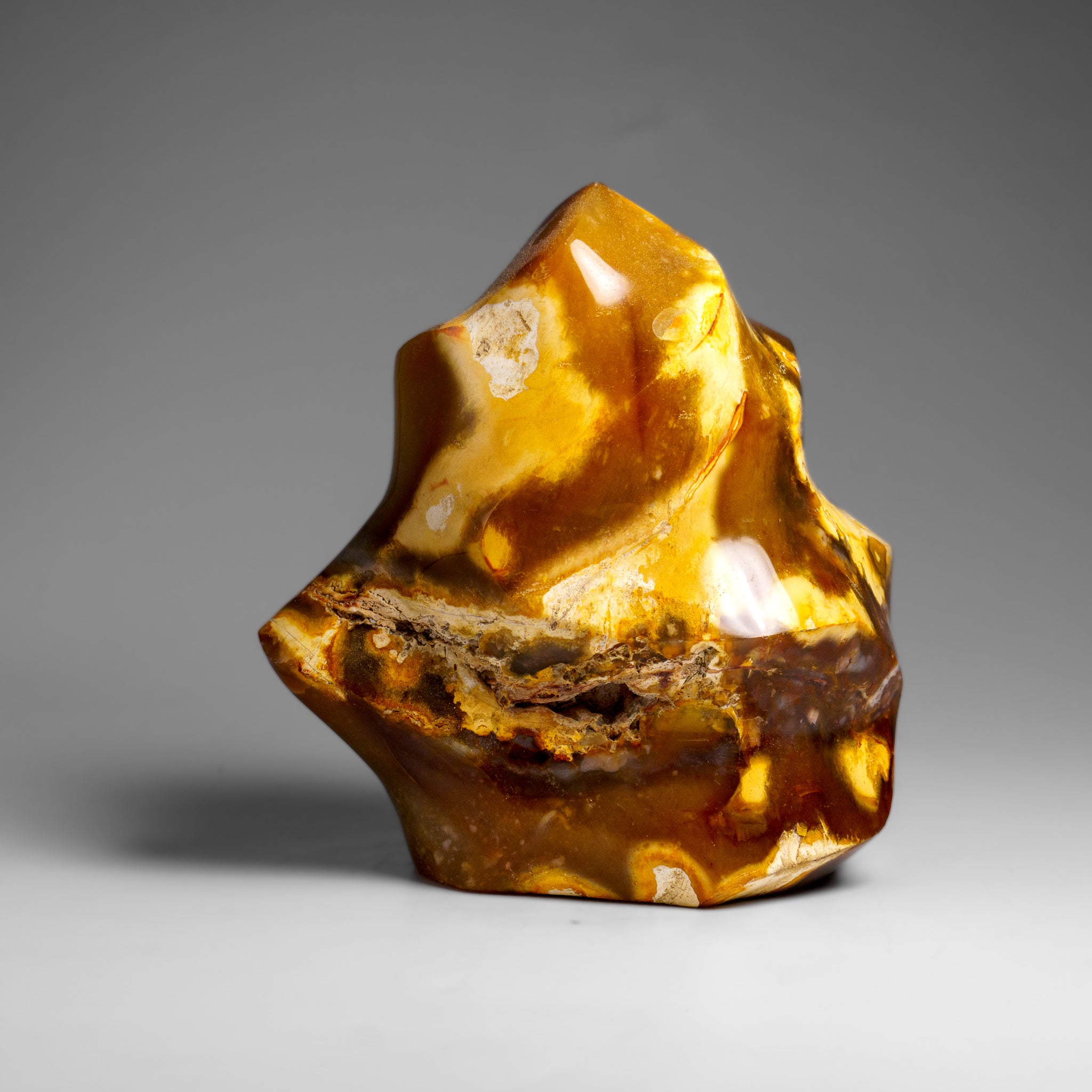 Genuine Polished Agate Flame Freeform from Madagascar (2.1 lbs)