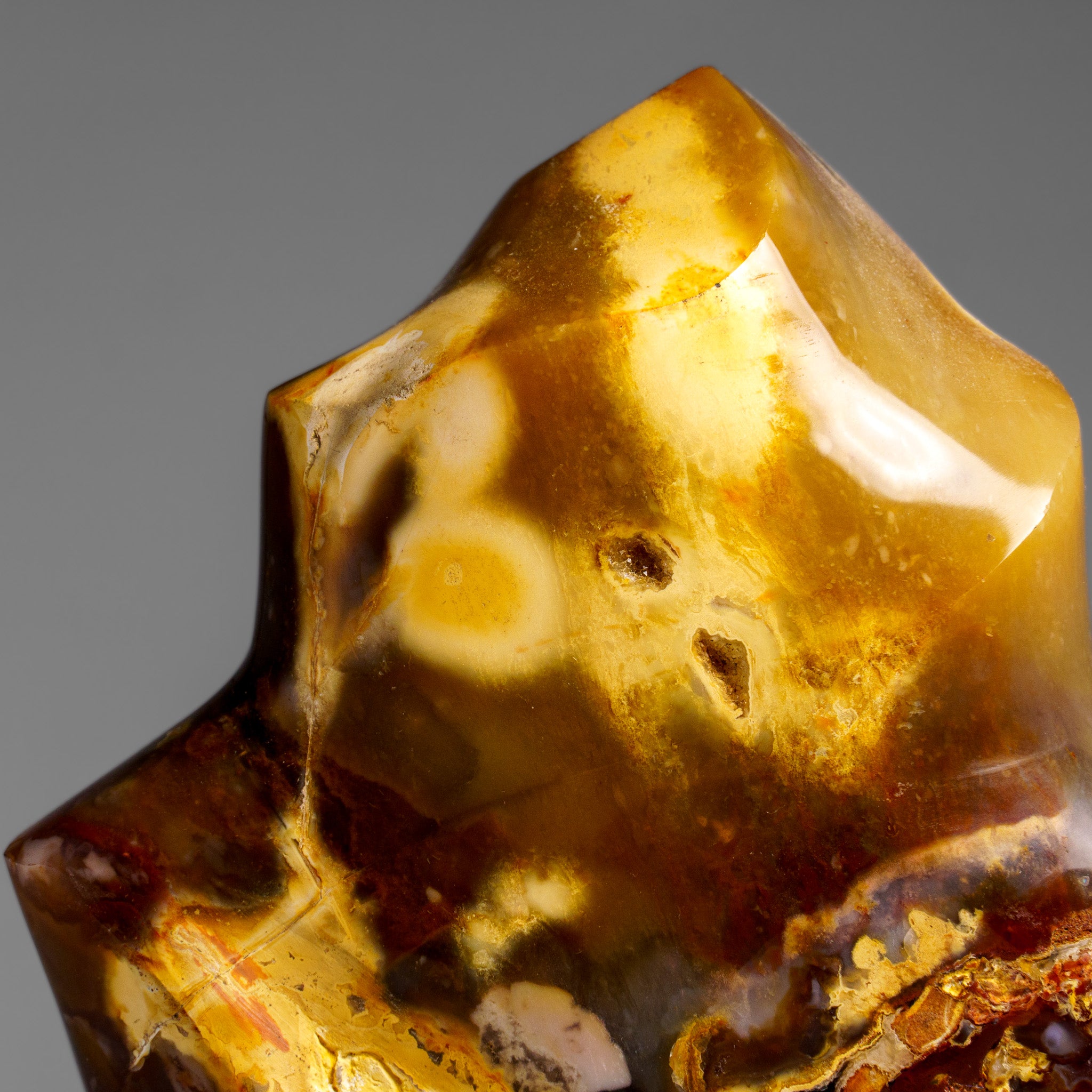 Genuine Polished Agate Flame Freeform from Madagascar (2.1 lbs)