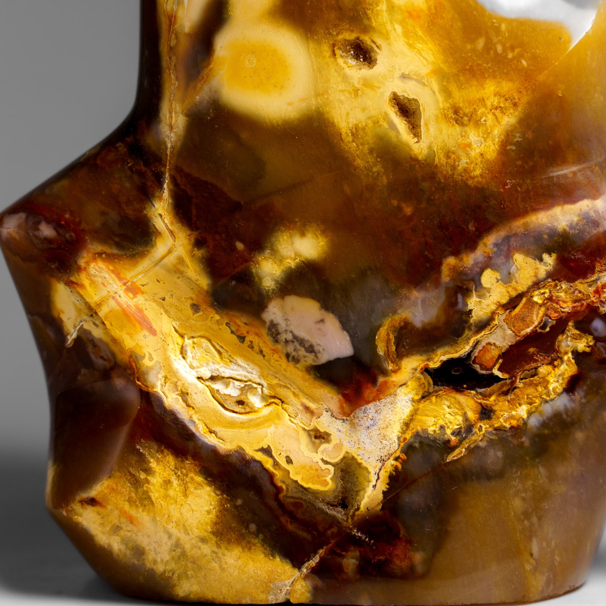 Genuine Polished Agate Flame Freeform from Madagascar (2.1 lbs)