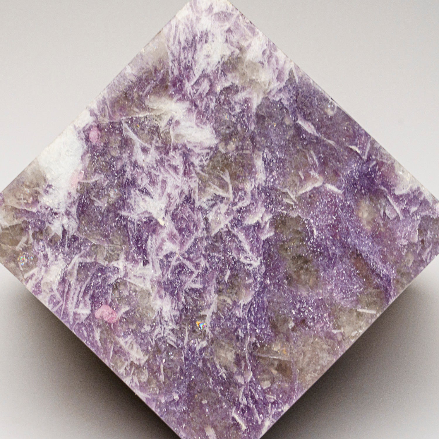 Genuine Polished Lepidolite Cube (1.2 lbs)