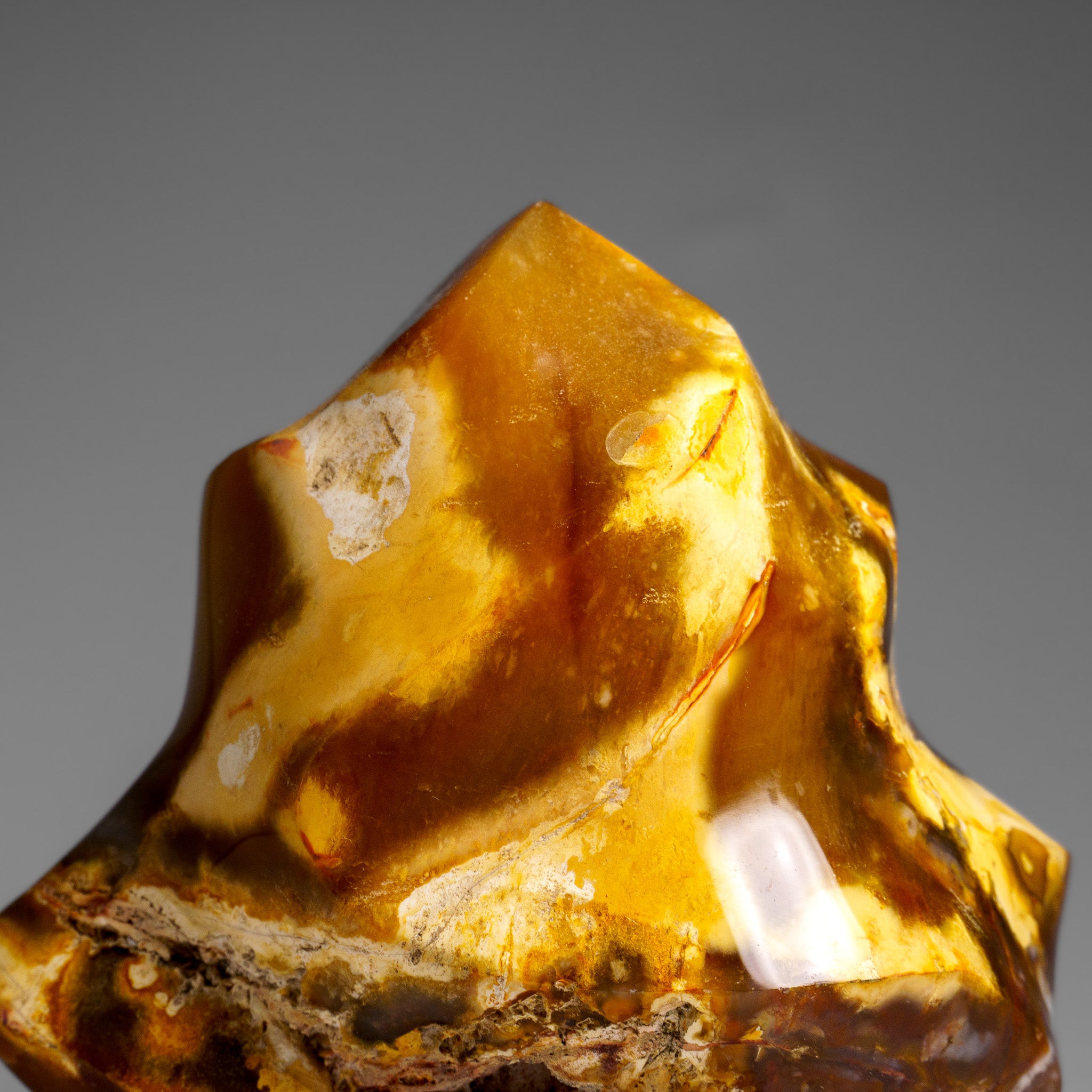 Genuine Polished Agate Flame Freeform from Madagascar (2.1 lbs)