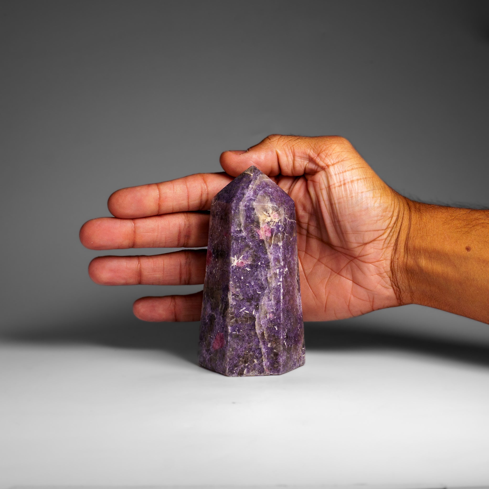 Genuine Polished Lepidolite Point from Madagascar (1 lbs)