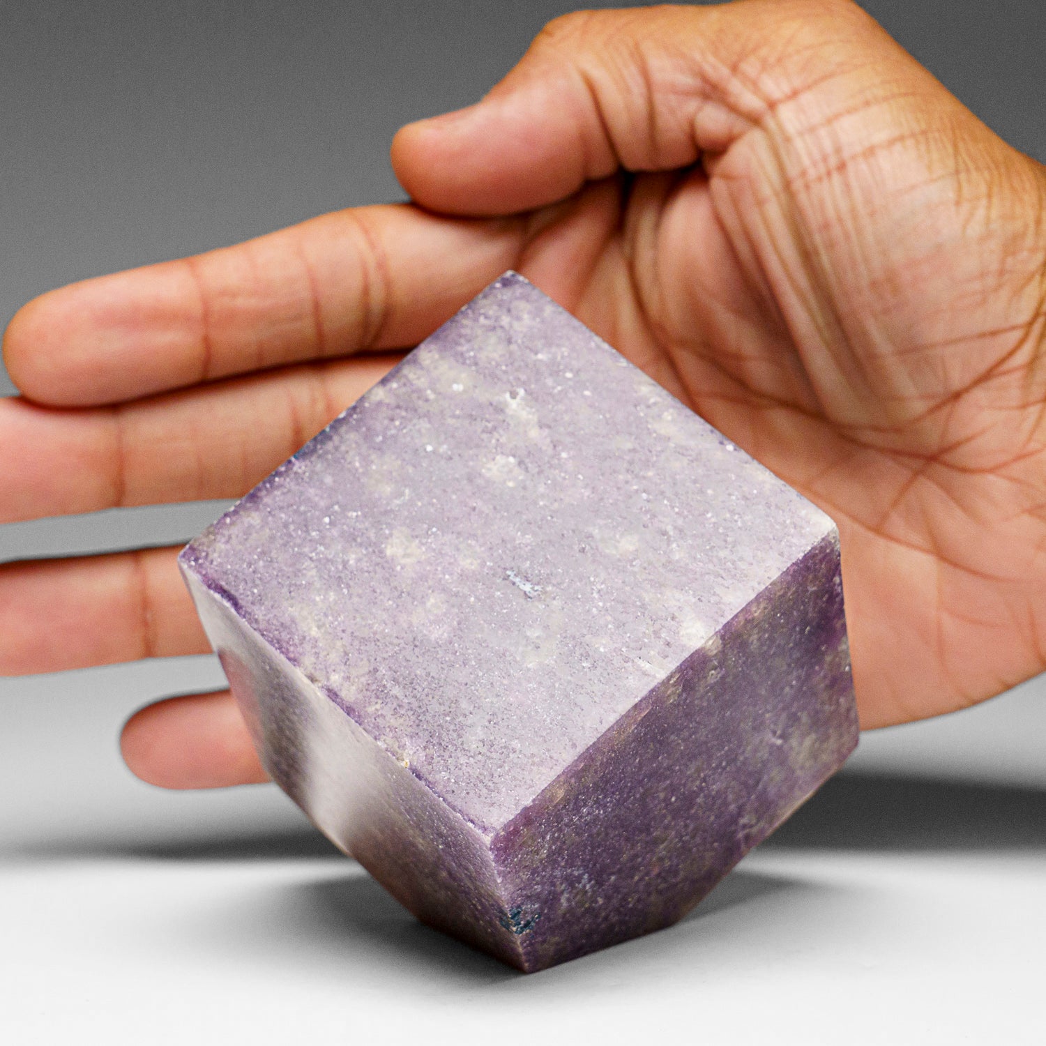 Genuine Polished Lepidolite Cube (1 lbs)