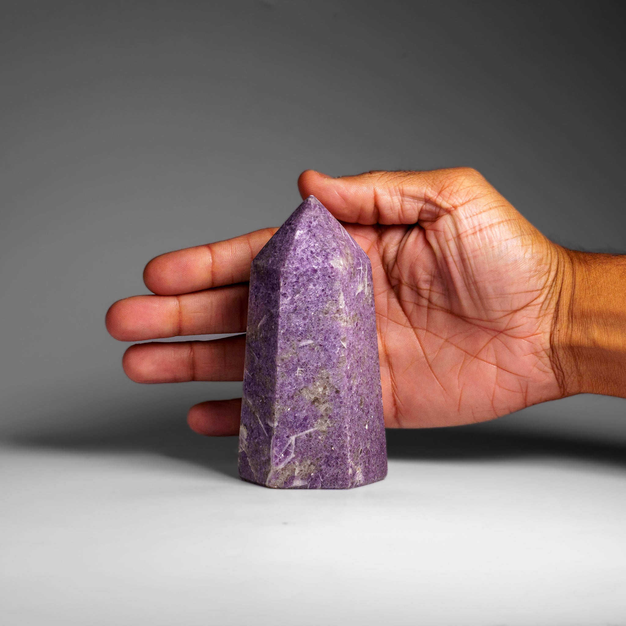 Genuine Polished Lepidolite Point from Madagascar (1 lbs)