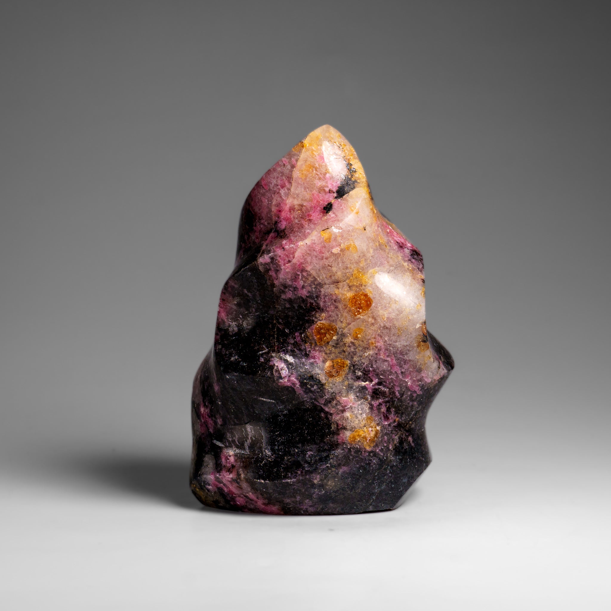 Polished Imperial Rhodonite Flame Freeform from Madagascar (1.7 lbs)